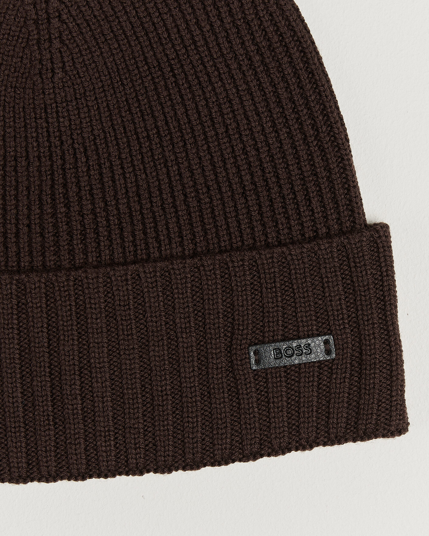 Herre | Huer | BOSS BLACK | Fati Wool Beanie Dark Brown