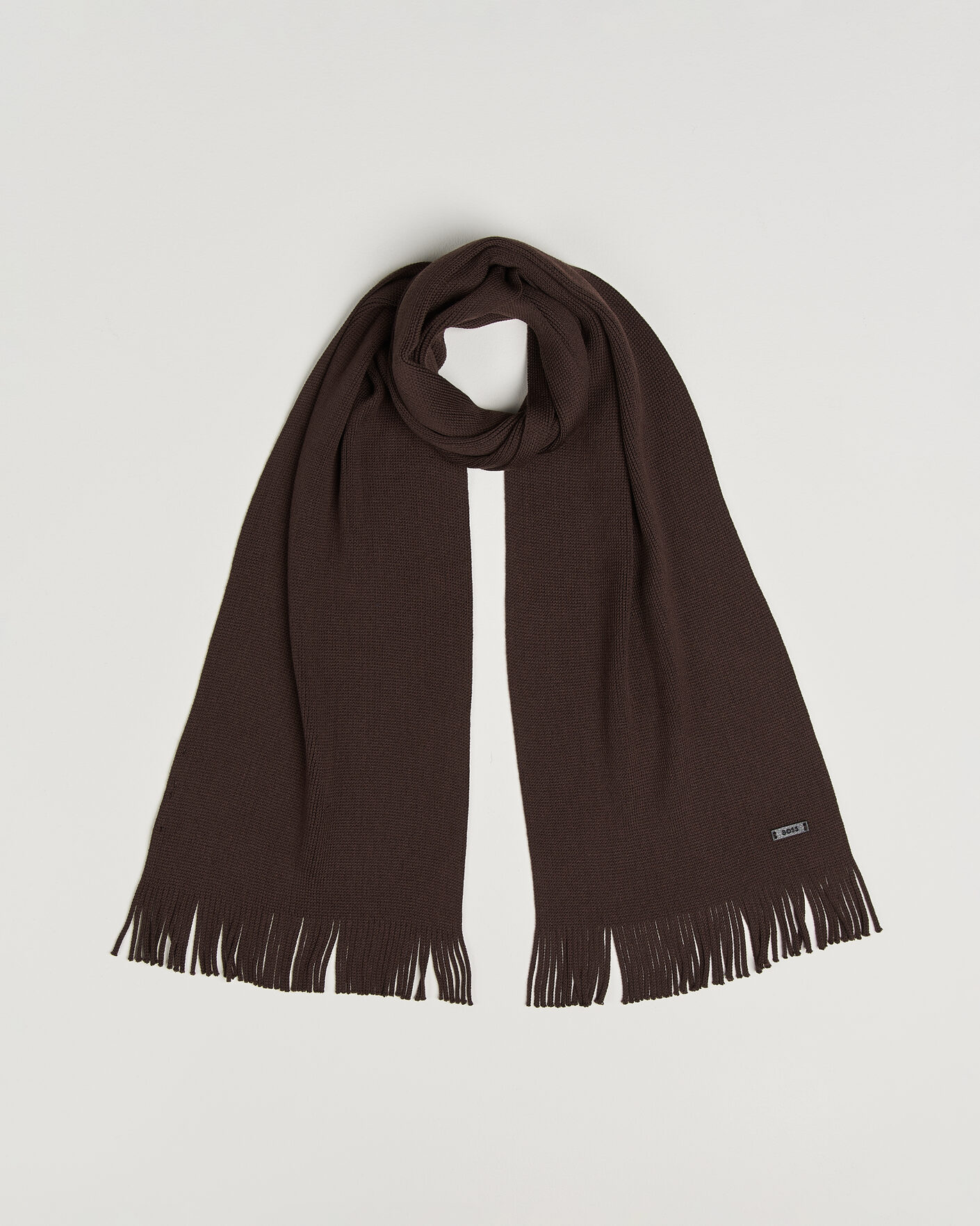 Herre | Halstørklæder | BOSS BLACK | Albas Wool Scarf Dark Brown
