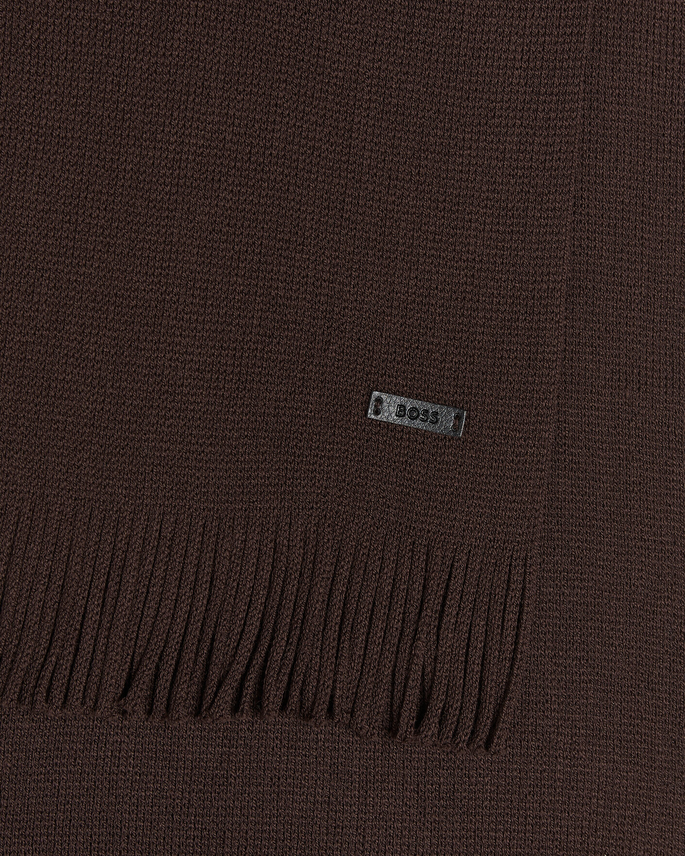 Herre | Halstørklæder | BOSS BLACK | Albas Wool Scarf Dark Brown