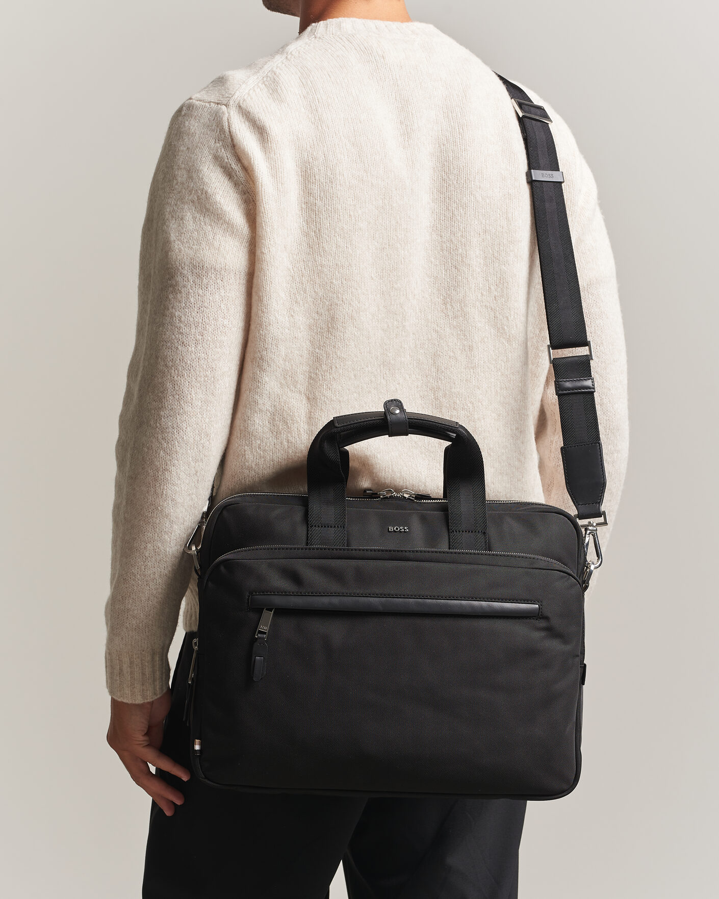 Herre | Tasker | BOSS BLACK | Highway Document Case Black