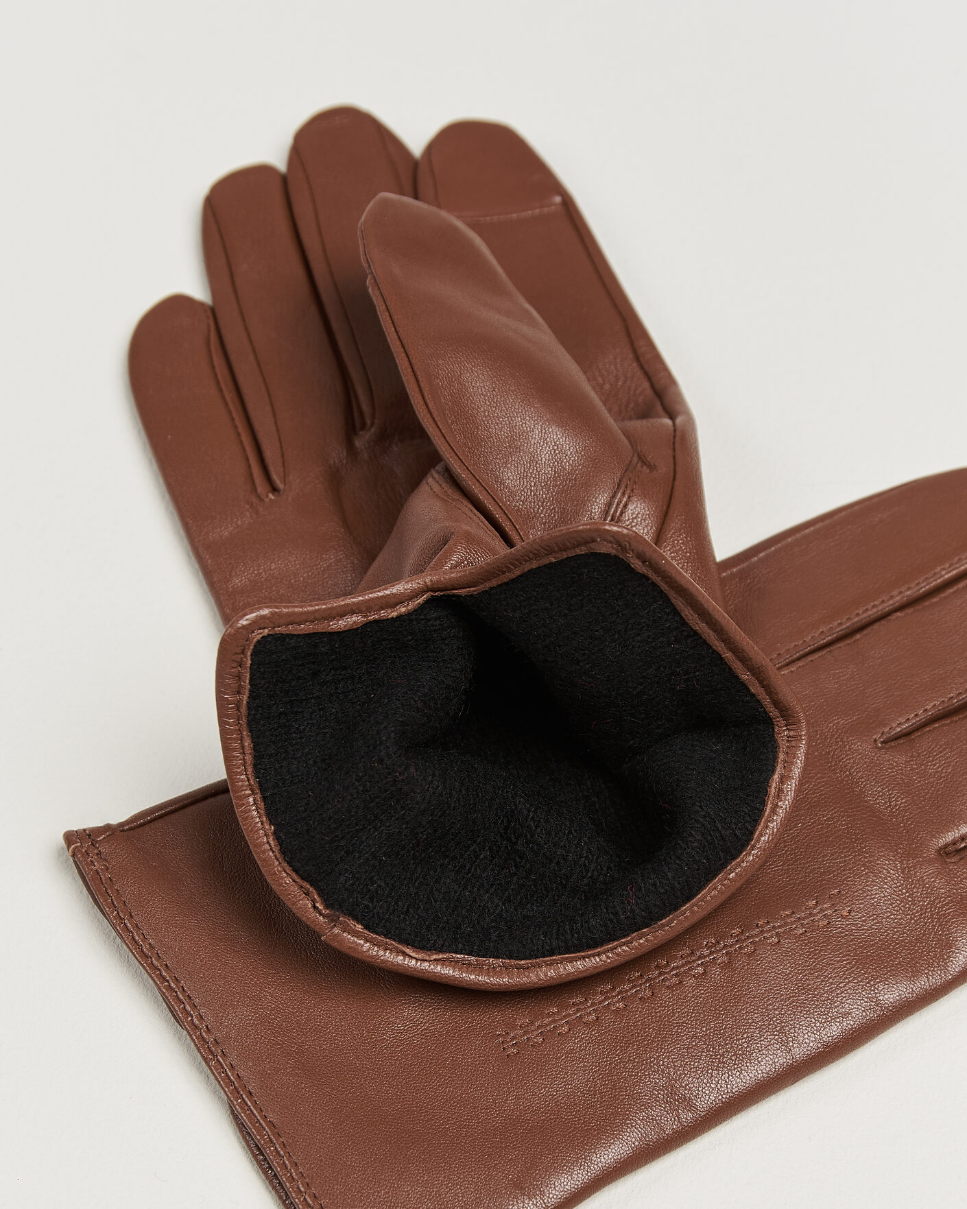 Herre | Handsker | BOSS BLACK | Hainz Leather Glove Medium Brown