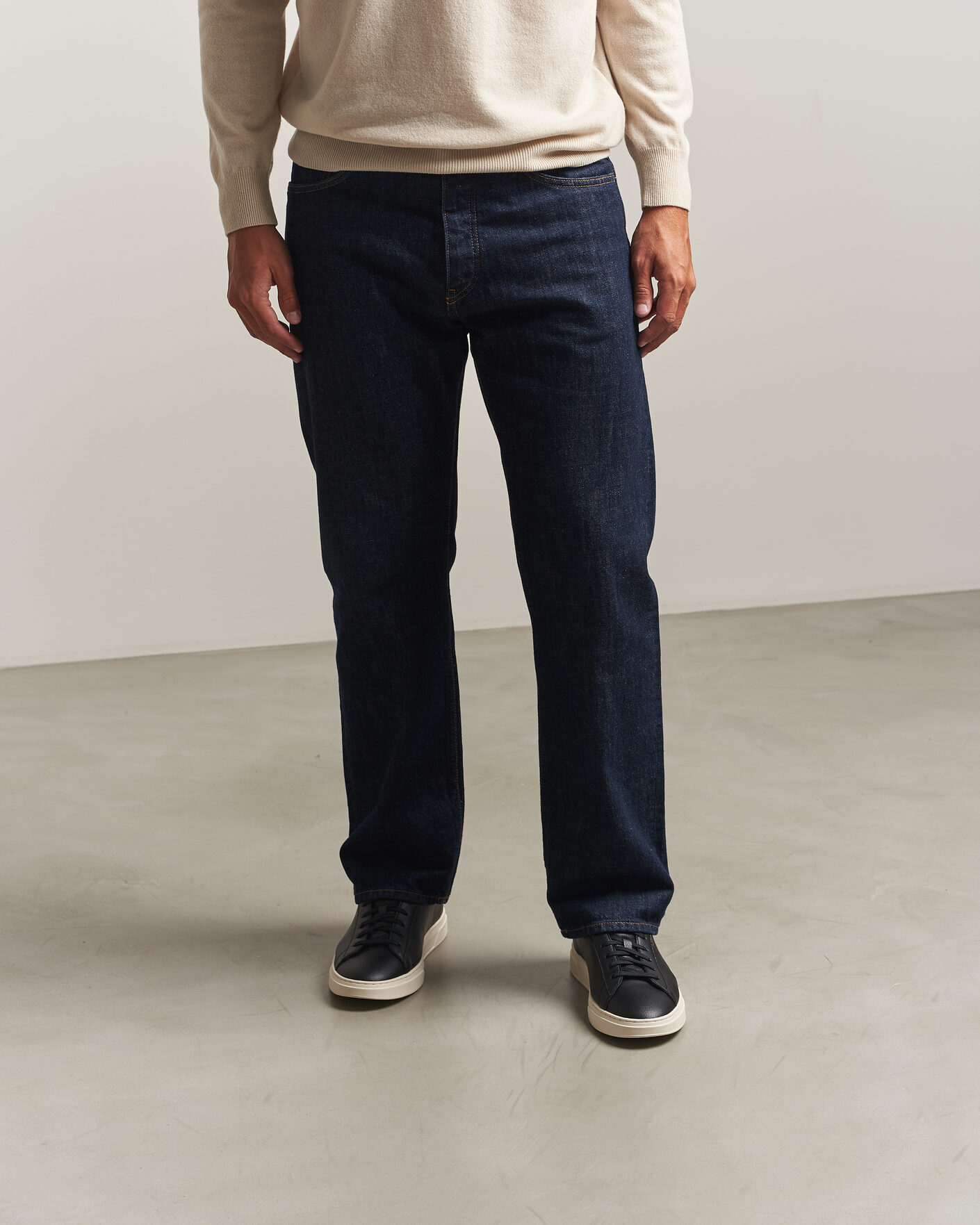 Herre | Sneakers | BOSS BLACK | Kieran Grained Leather Sneaker Black