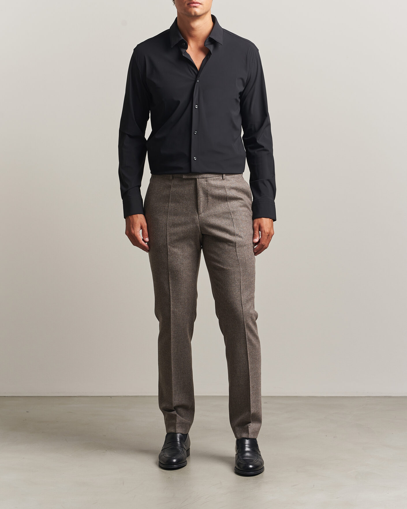 Herre | Skjorter | BOSS BLACK | Hank 4-Way Stretch Shirt Black
