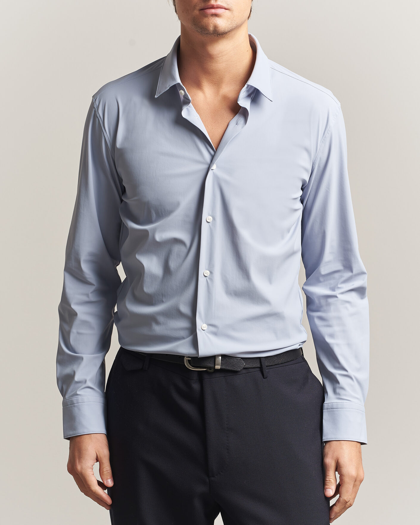 Herre | Skjorter | BOSS BLACK | Hank 4-Way Stretch Shirt Light Blue