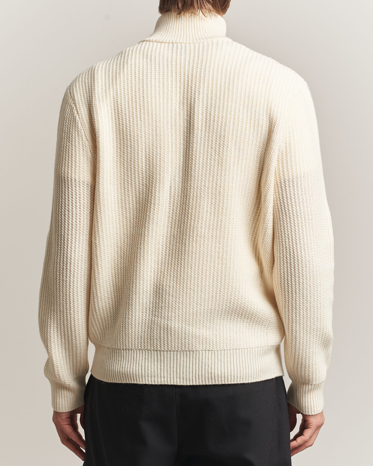 Herre | Trøjer | BOSS BLACK | Fiocco Wool/Cashmere Full Zip Open White