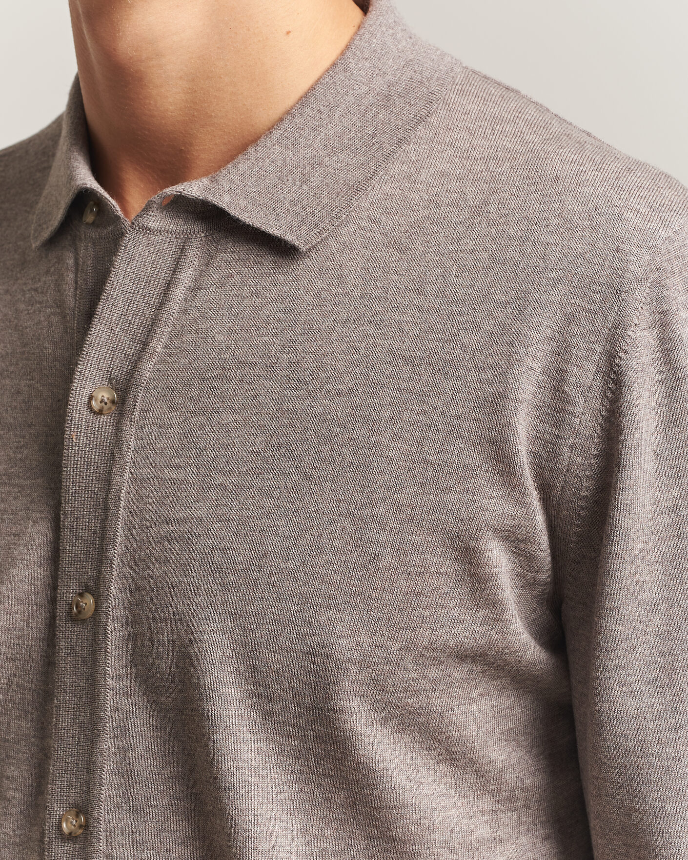 Herre | Trøjer | BOSS BLACK | Helbert Merino Knitted Cardigan Open Brown