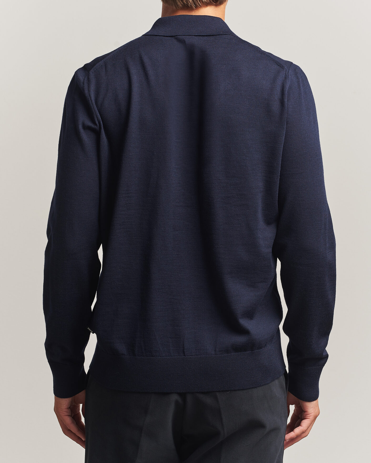Herre | Trøjer | BOSS BLACK | Helbert Merino Knitted Cardigan Dark Blue