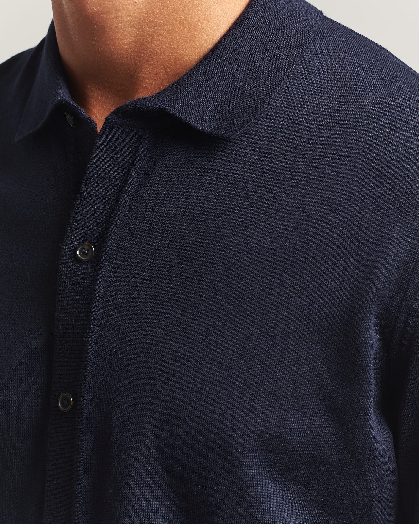 Herre | Trøjer | BOSS BLACK | Helbert Merino Knitted Cardigan Dark Blue