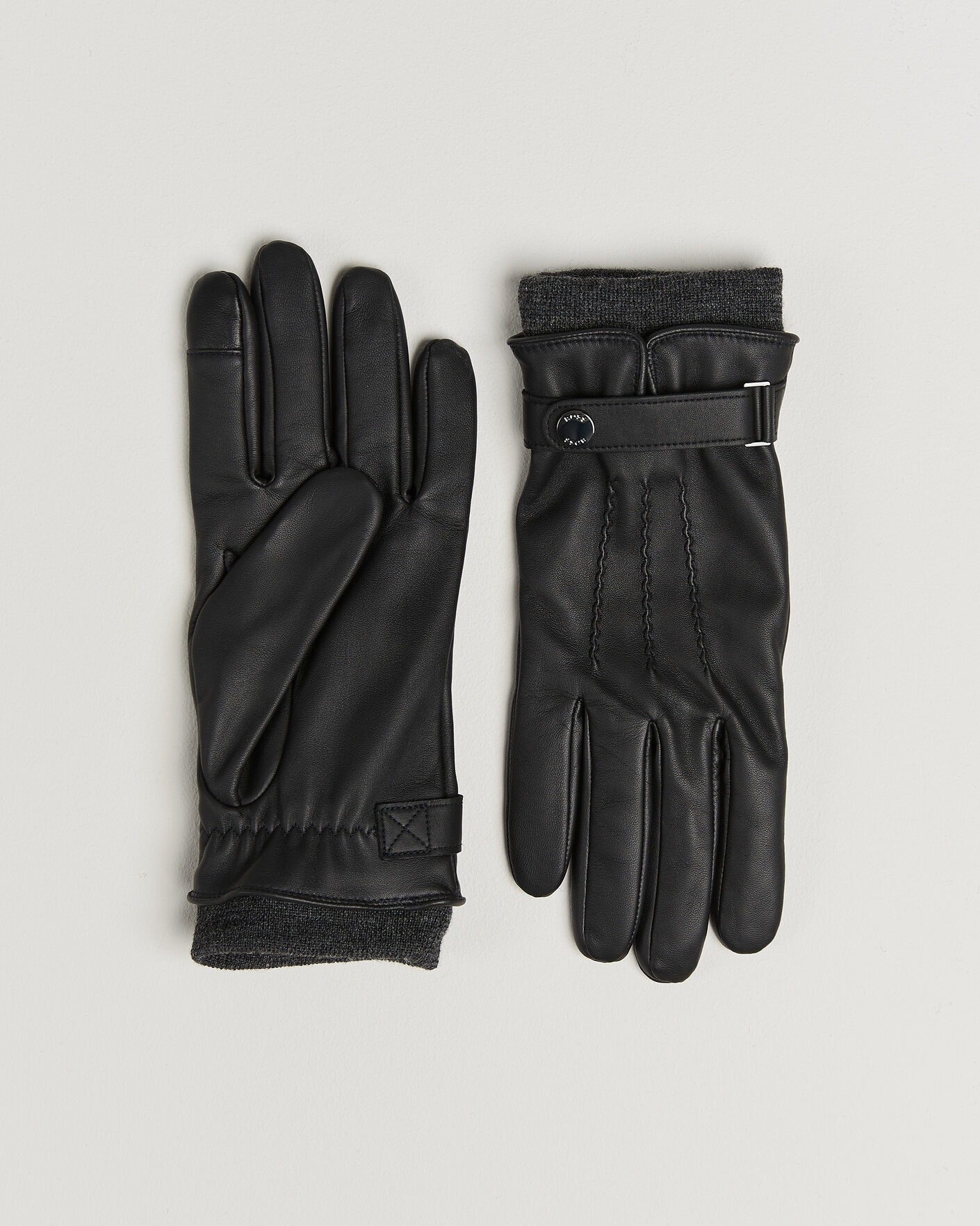 Herre | Handsker | BOSS BLACK | Hyden Leather Glove Black