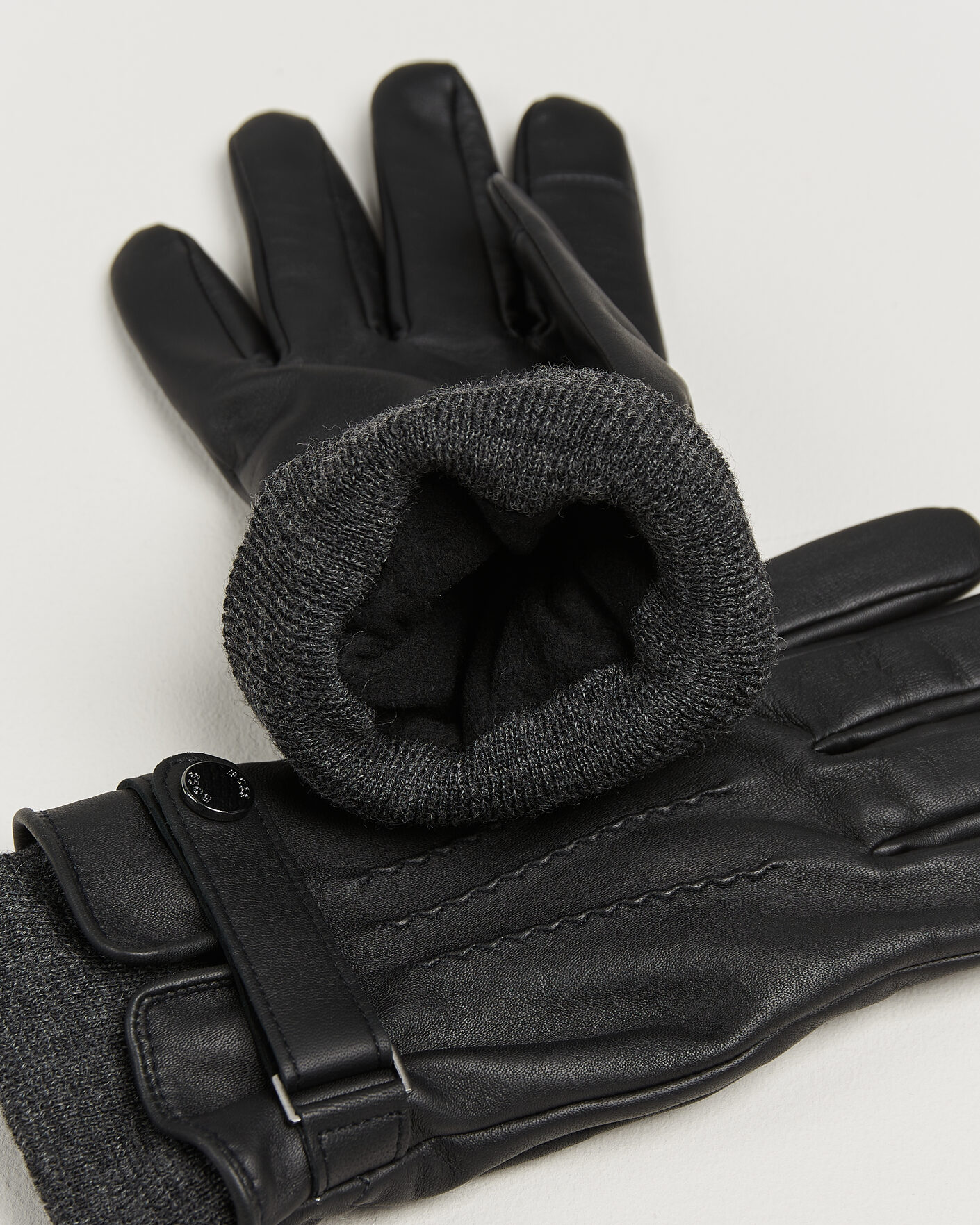Herre | Handsker | BOSS BLACK | Hyden Leather Glove Black