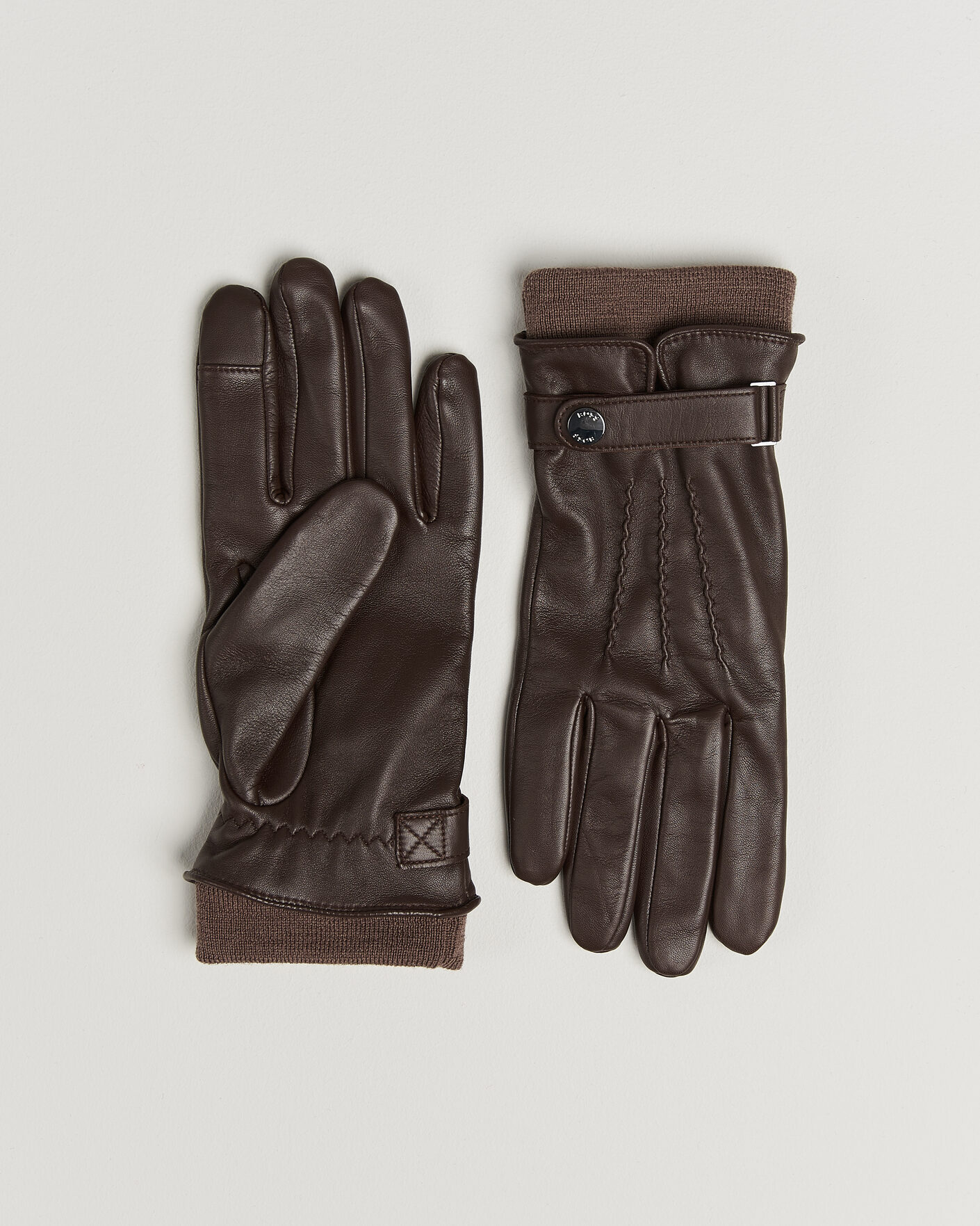 Herre | Handsker | BOSS BLACK | Hyden Leather Glove Dark Brown