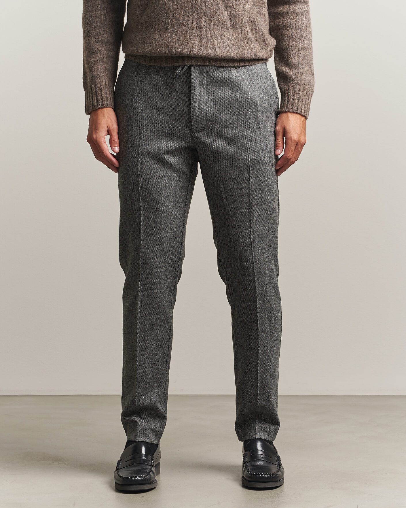 Herre | Bukser | BOSS BLACK | Kane Brushed Drawstring Trousers Medium Grey