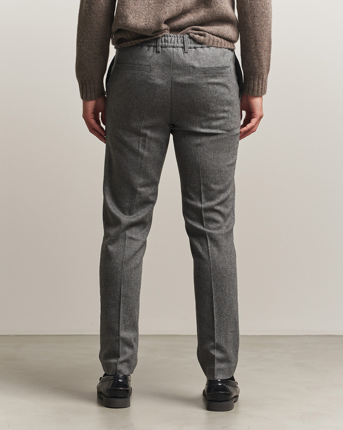 Herre | Bukser | BOSS BLACK | Kane Brushed Drawstring Trousers Medium Grey