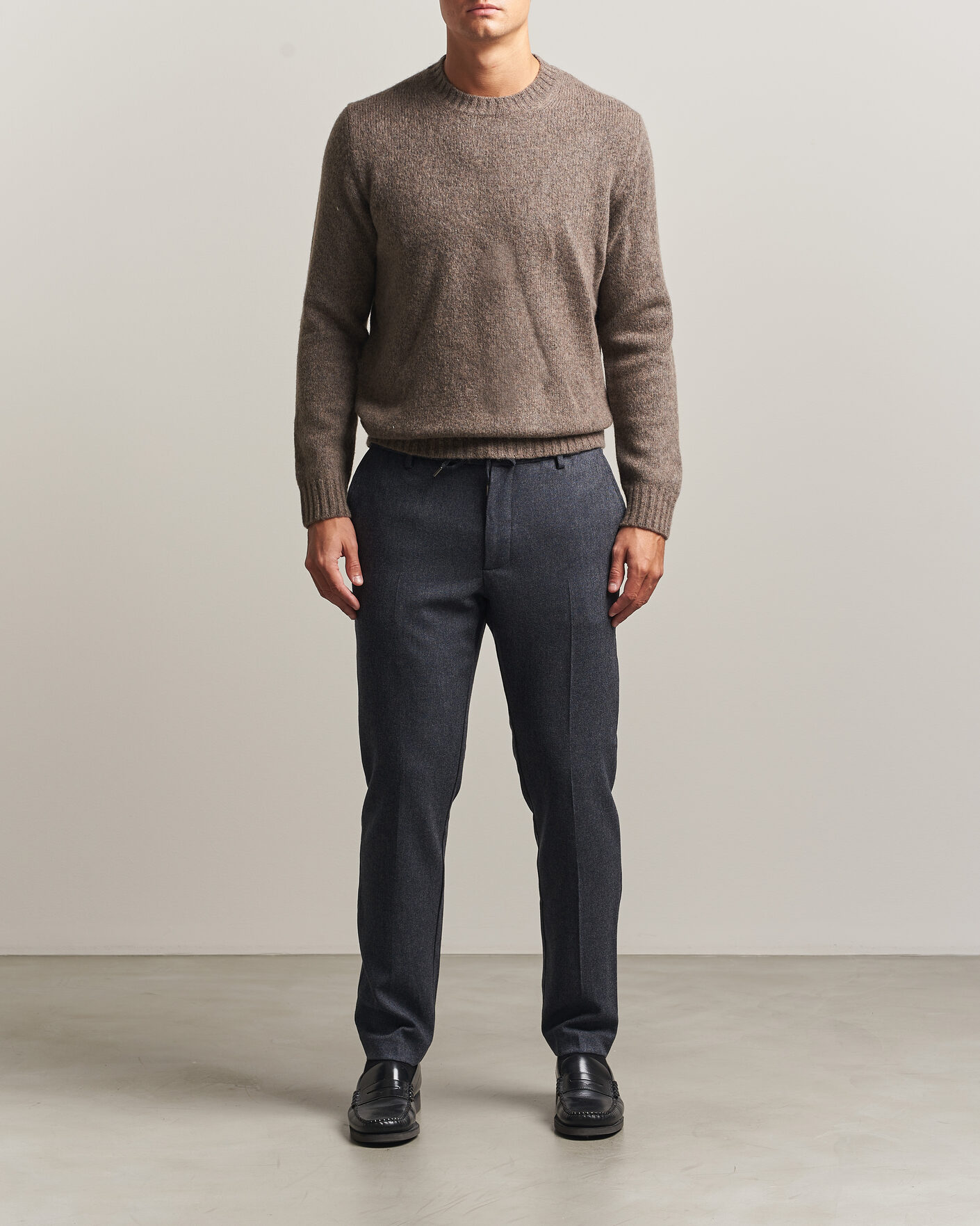 Herre | Bukser | BOSS BLACK | Kane Brushed Drawstring Trousers Dark Blue