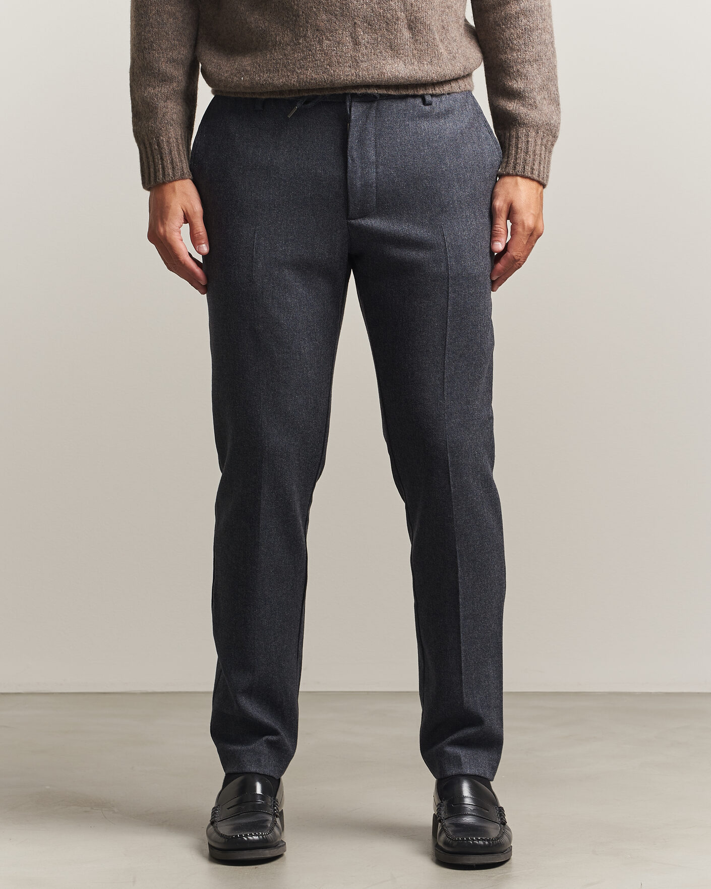 Herre | Bukser | BOSS BLACK | Kane Brushed Drawstring Trousers Dark Blue