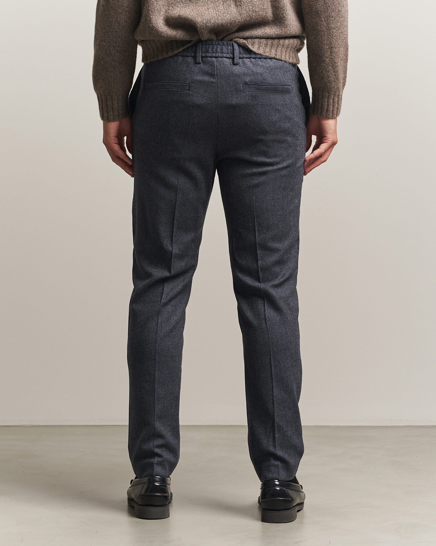 Herre | Bukser | BOSS BLACK | Kane Brushed Drawstring Trousers Dark Blue