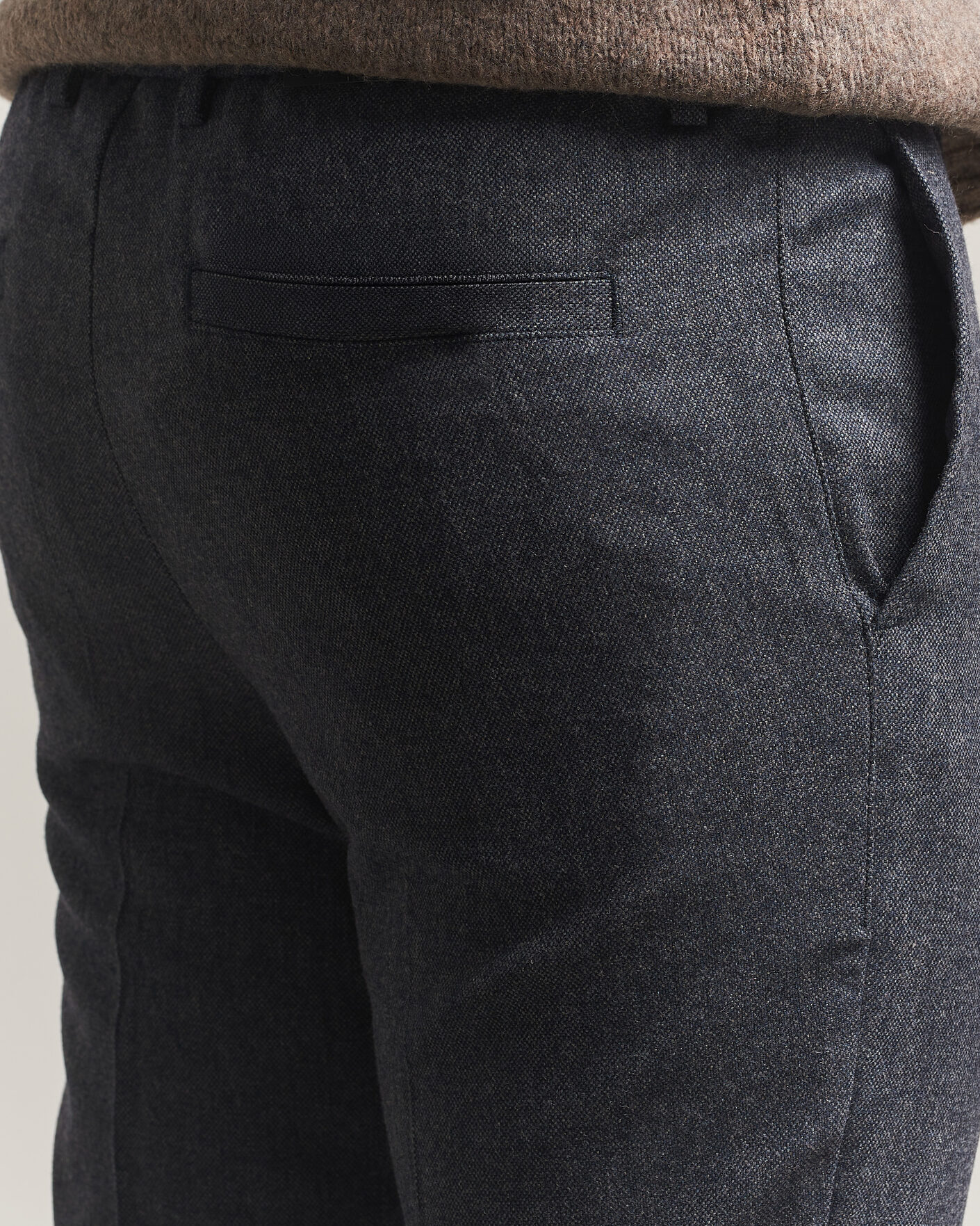 Herre | Bukser | BOSS BLACK | Kane Brushed Drawstring Trousers Dark Blue