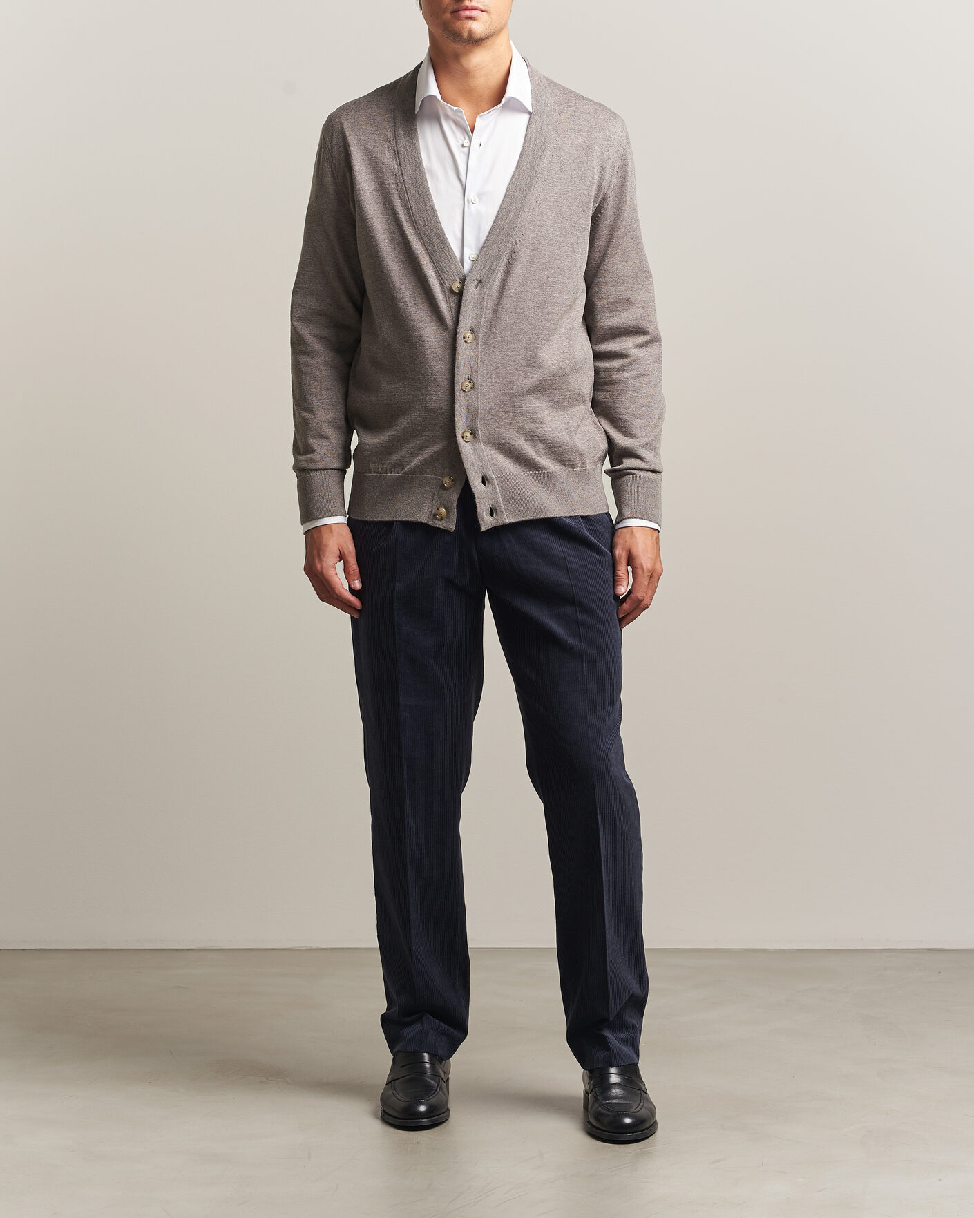 Herre | Trøjer | BOSS BLACK | Mardon Wool Cardigan Open Brown