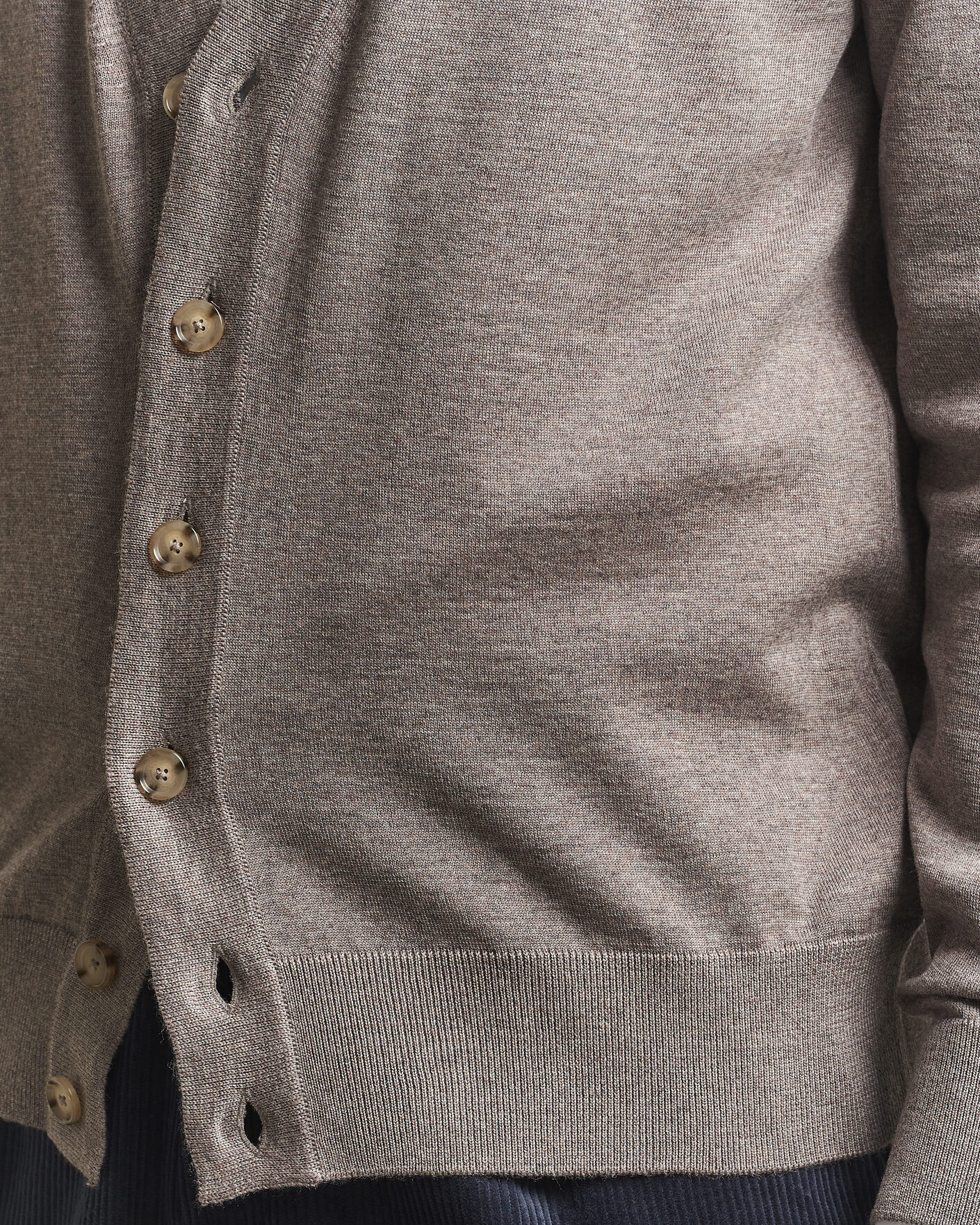 Herre | Trøjer | BOSS BLACK | Mardon Wool Cardigan Open Brown