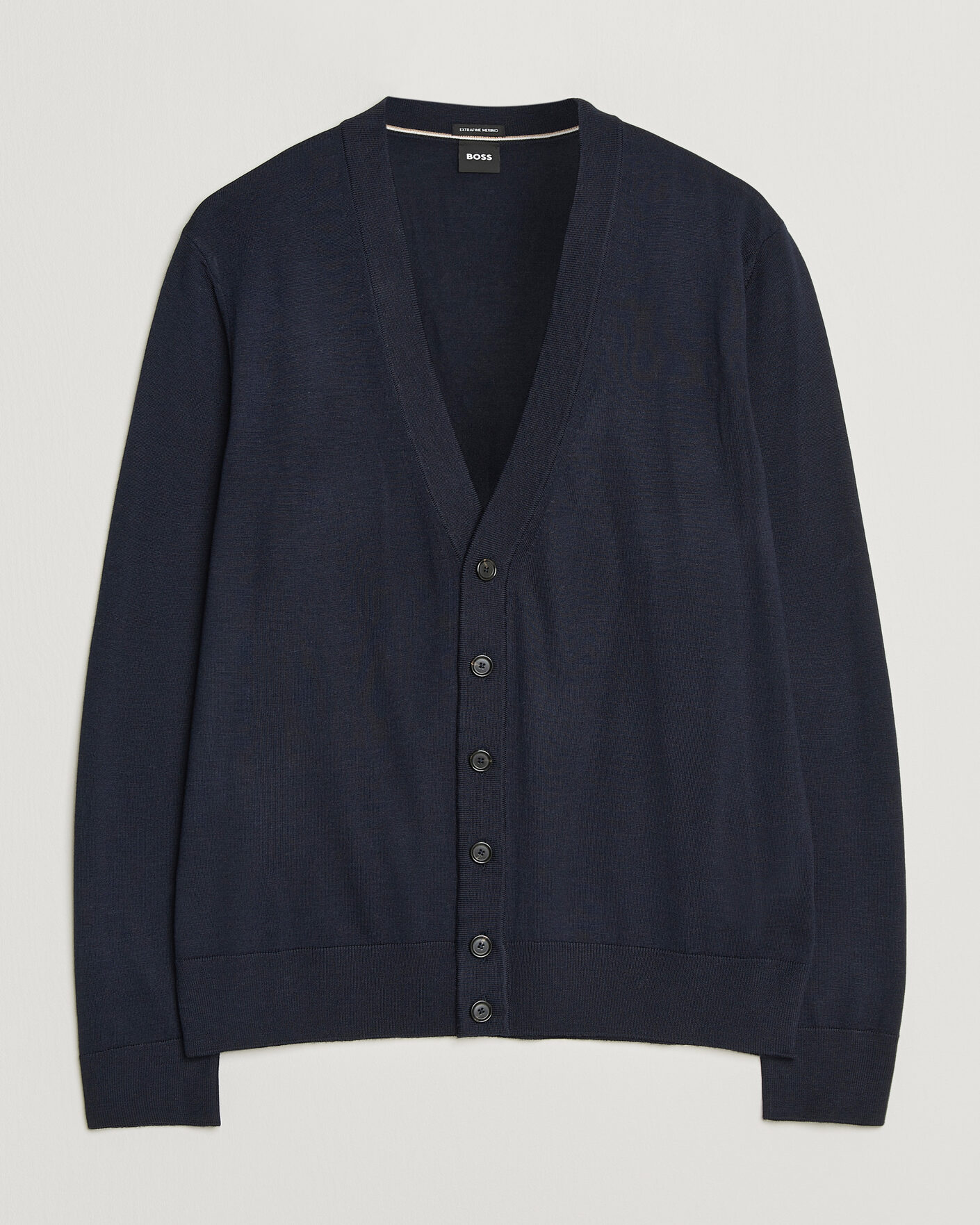 Herre | Trøjer | BOSS BLACK | Mardon Wool Cardigan Dark Blue