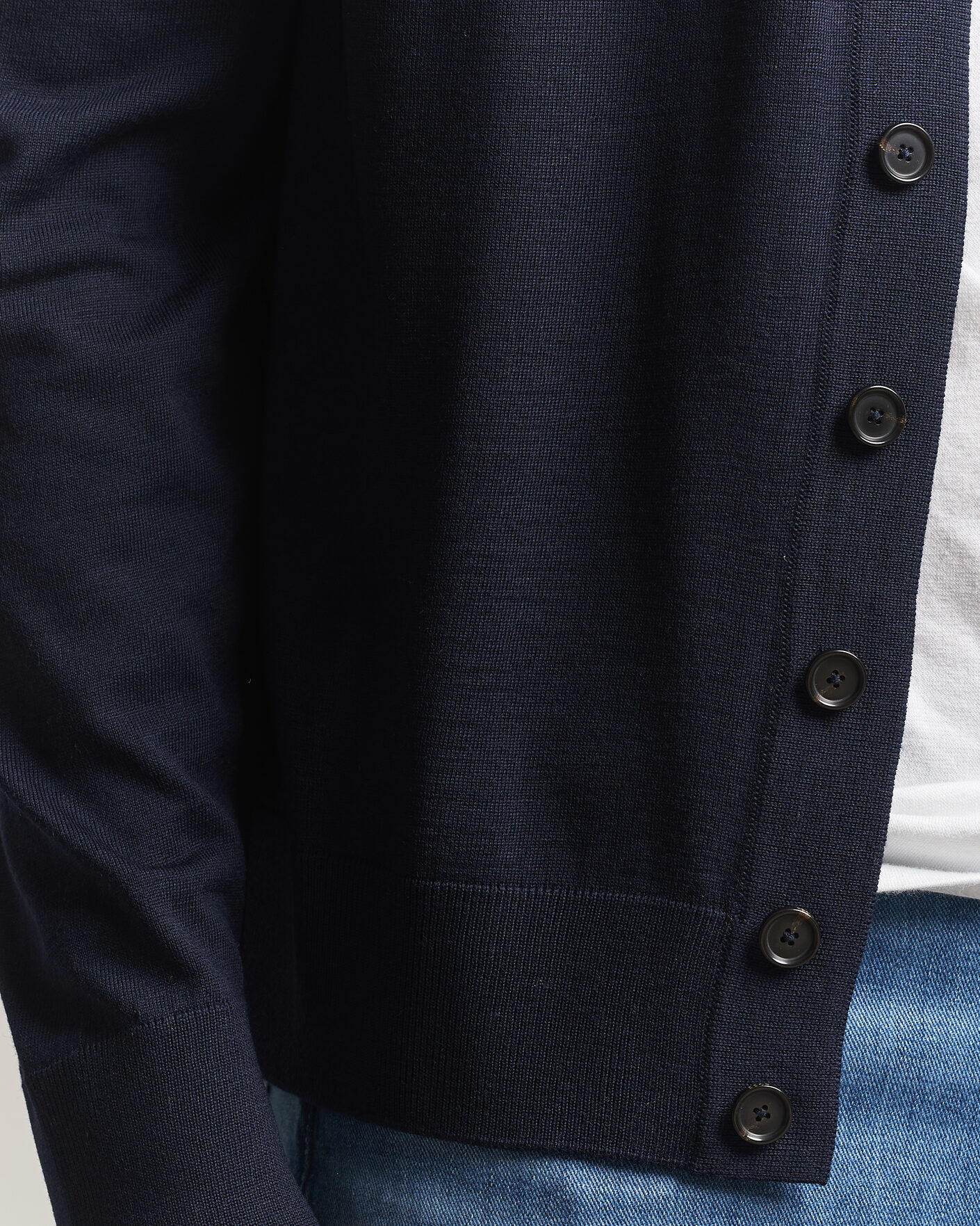 Herre | Trøjer | BOSS BLACK | Mardon Wool Cardigan Dark Blue