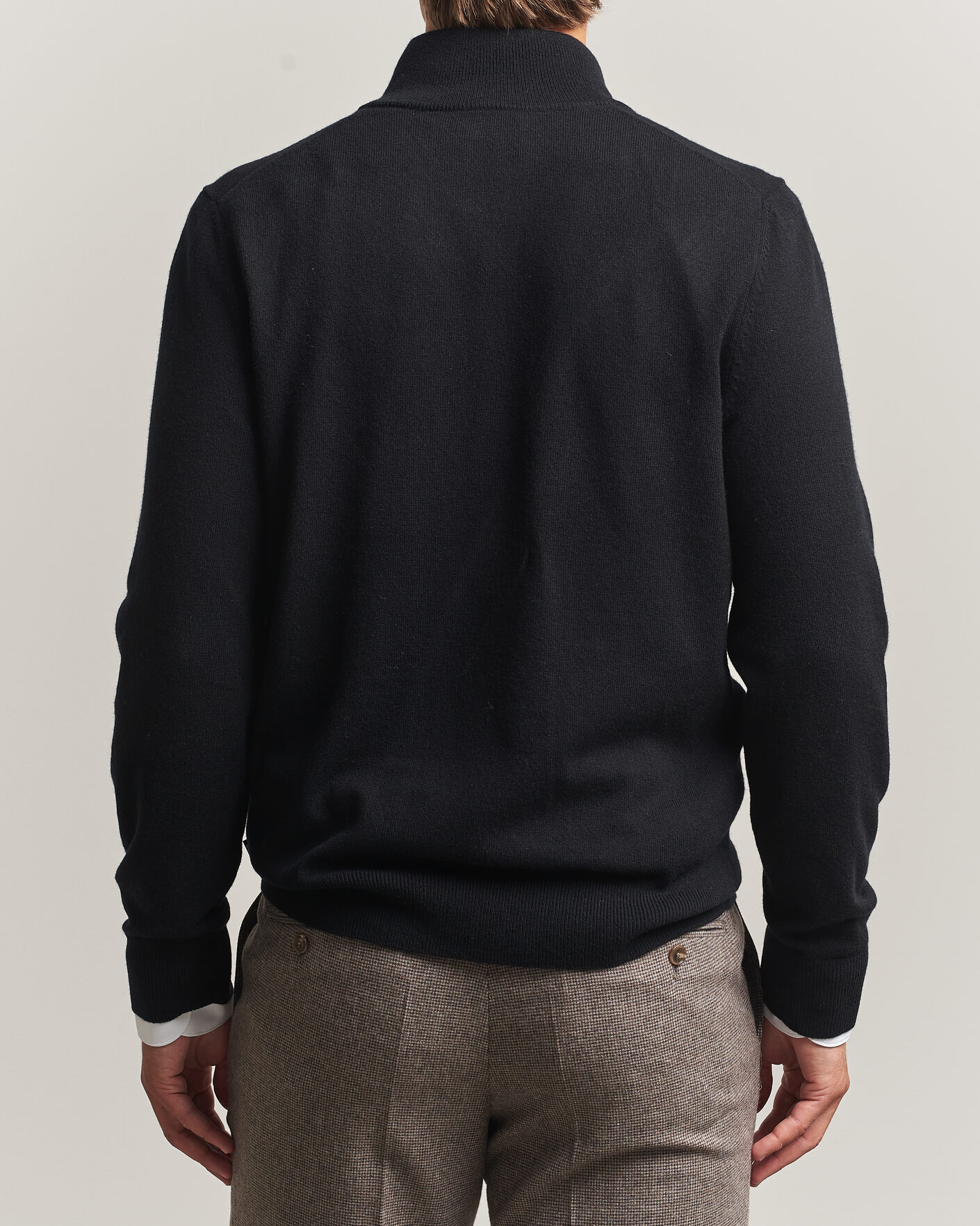 Herre | Trøjer | BOSS BLACK | Hemarlo Wool/Cashmere Half Zip Black