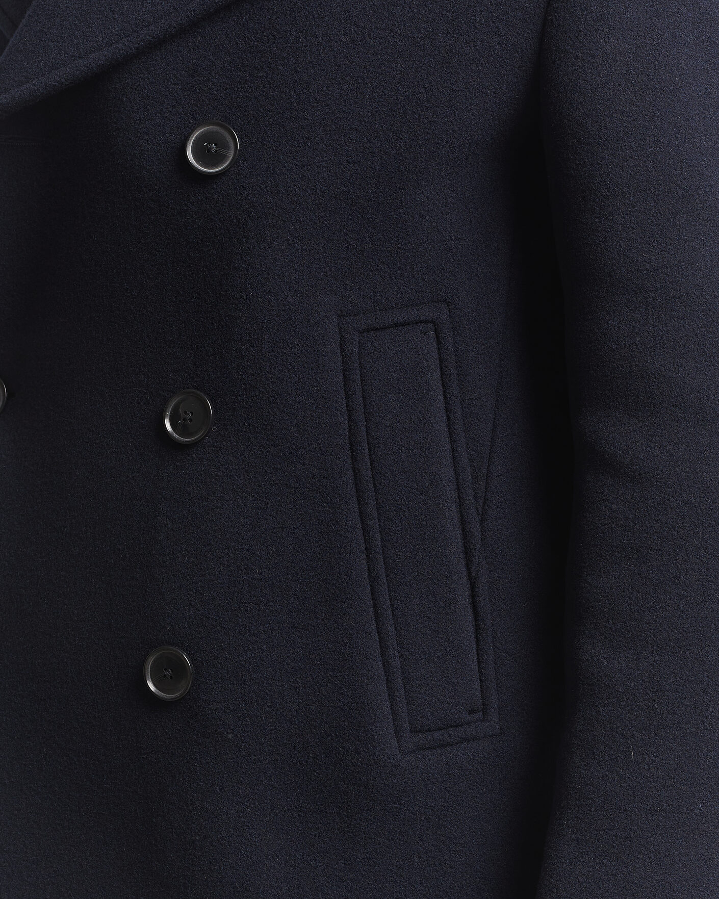 Herre | Jakker | BOSS BLACK | Hyde Wool Peacoat Dark Blue