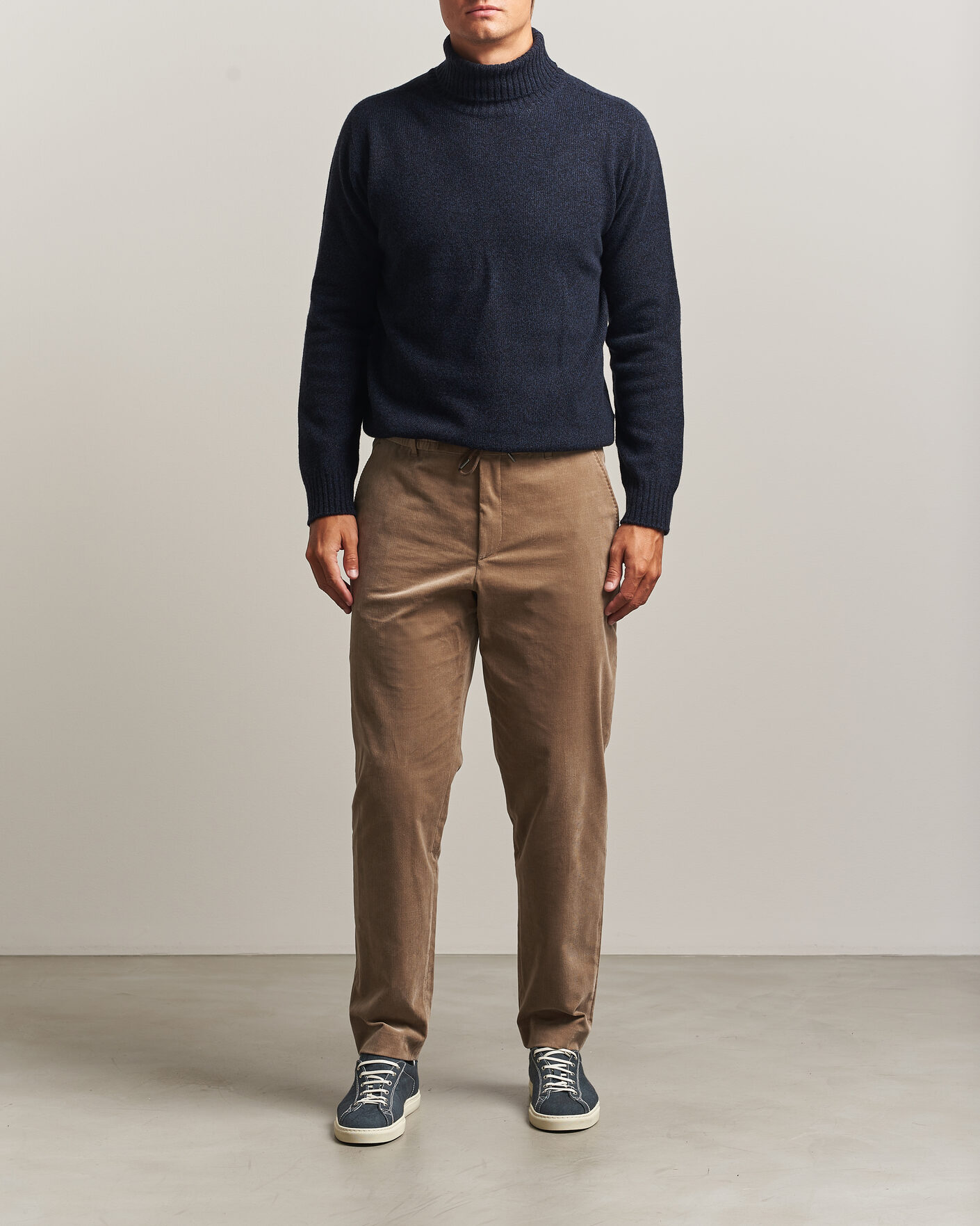 Herre | Bukser | BOSS BLACK | Perin Corduroy Drawstring Trousers Open Brown