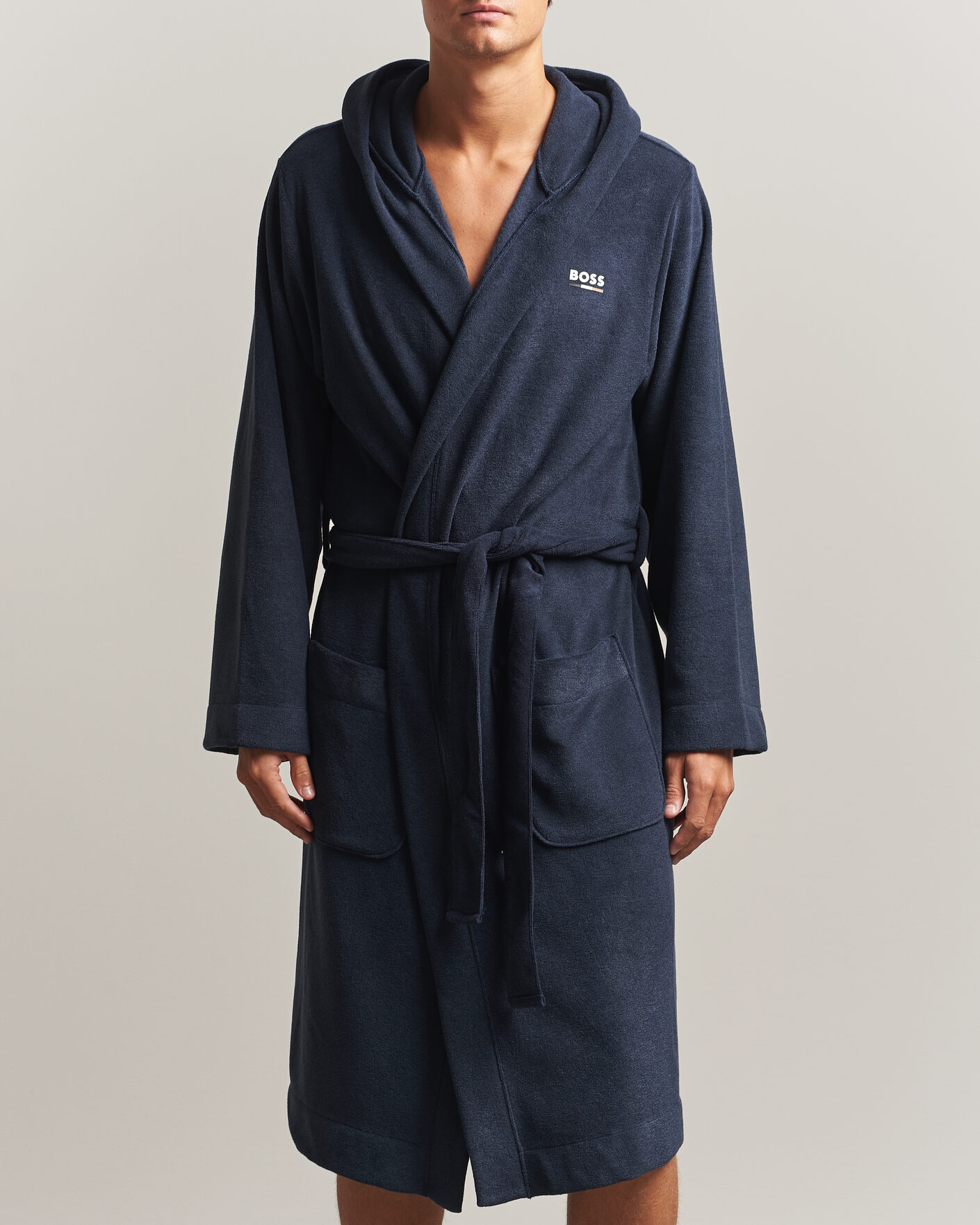 Herre | Pyjamas & Morgenkåber | BOSS BLACK | Terry Robe Dark Blue