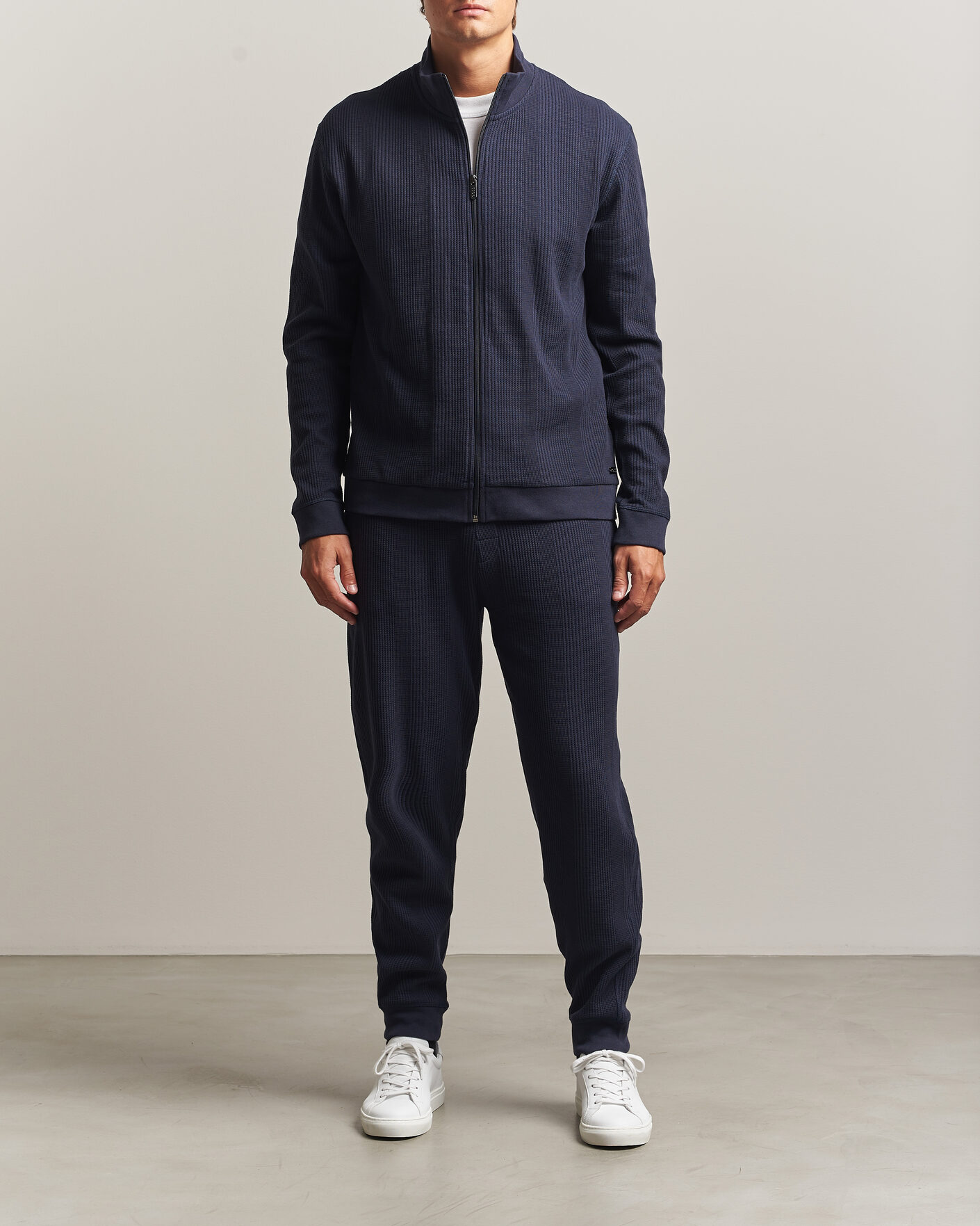 Herre | Bukser | BOSS BLACK | Structured Loungewear Sweatpants Dark Blue