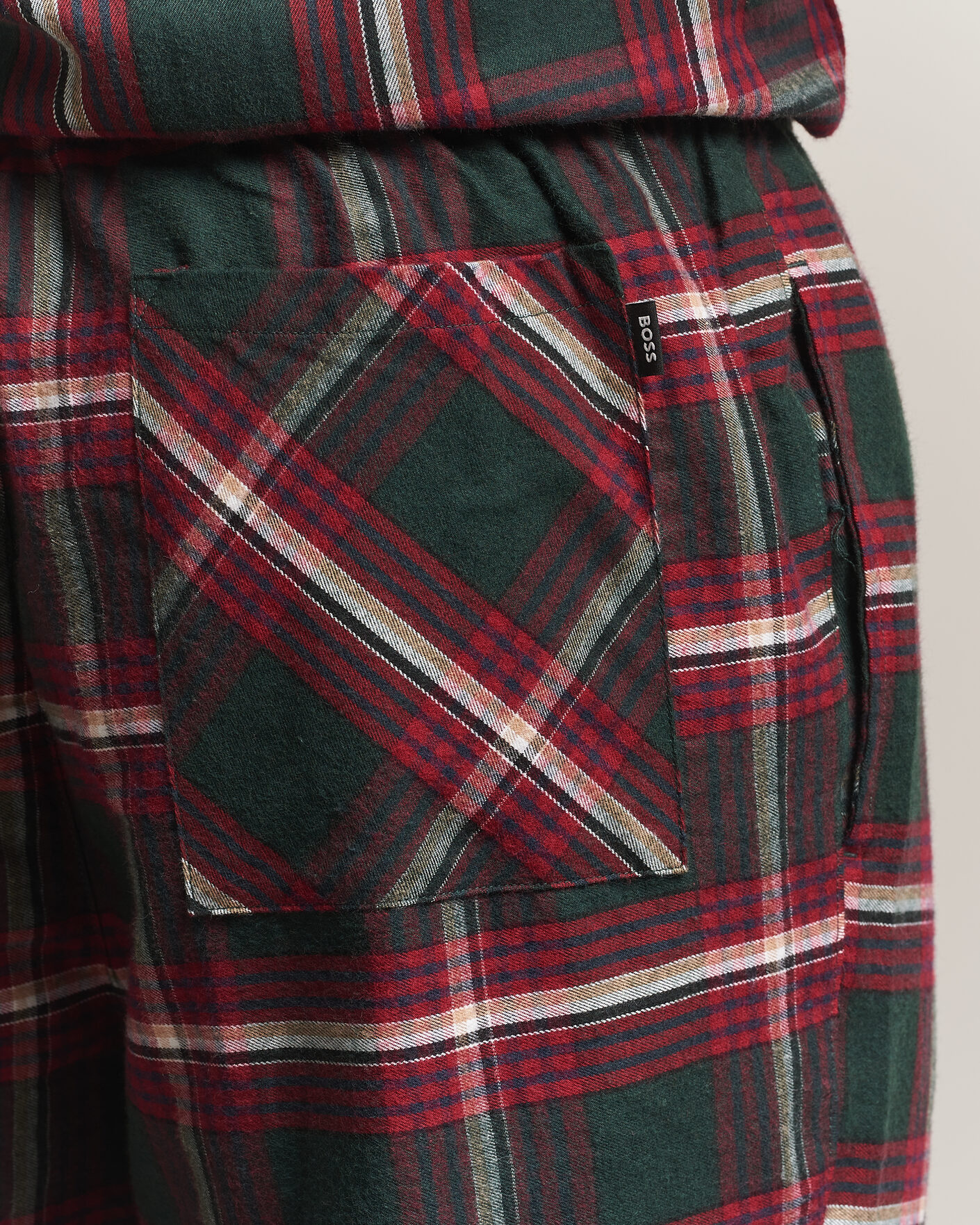 Herre | Pyjamas & Morgenkåber | BOSS BLACK | Checked Flannel Pyjama Set Open Red