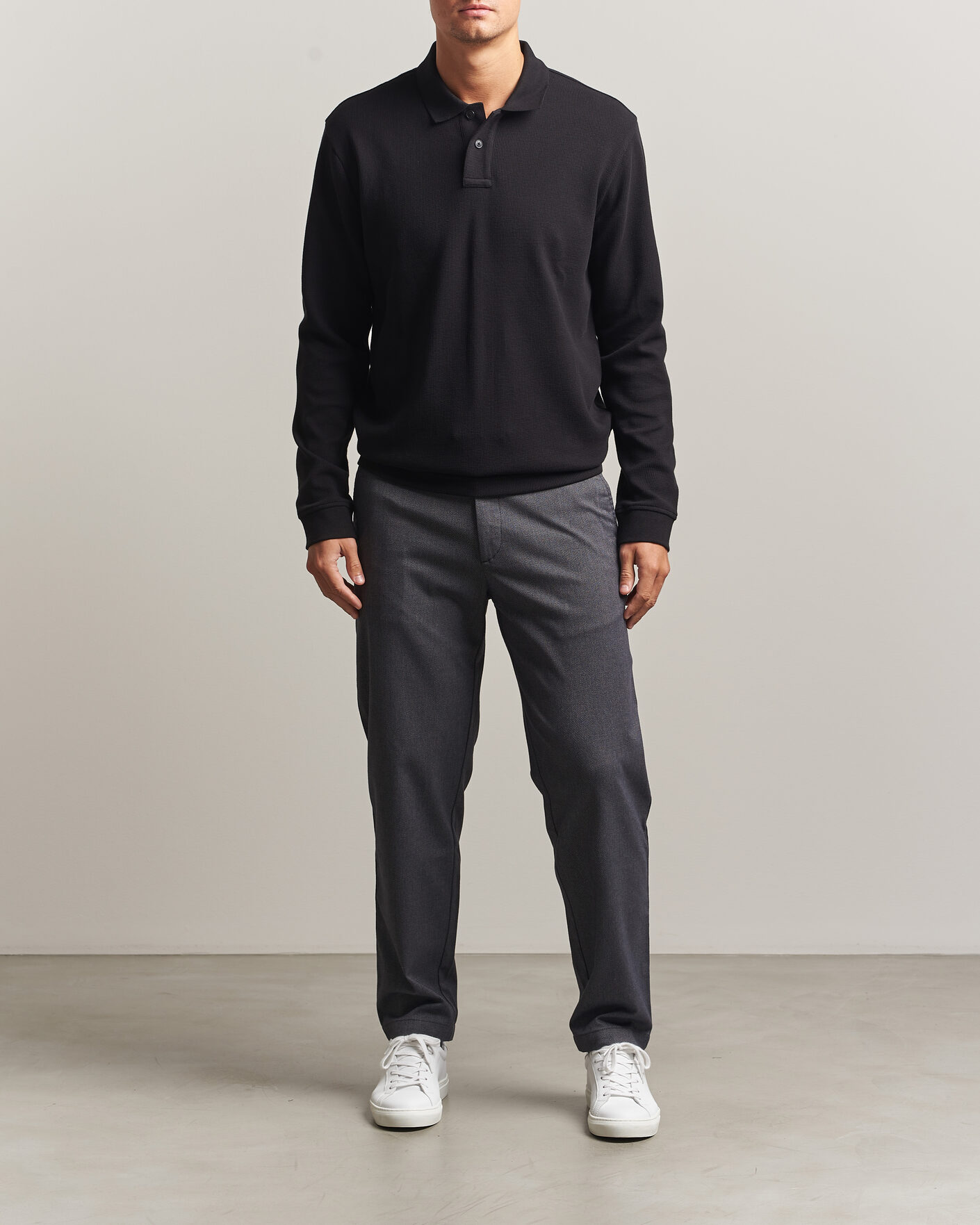 Herre | Bukser | BOSS ORANGE | Tapered Fit Drawstring Chino Dark Grey
