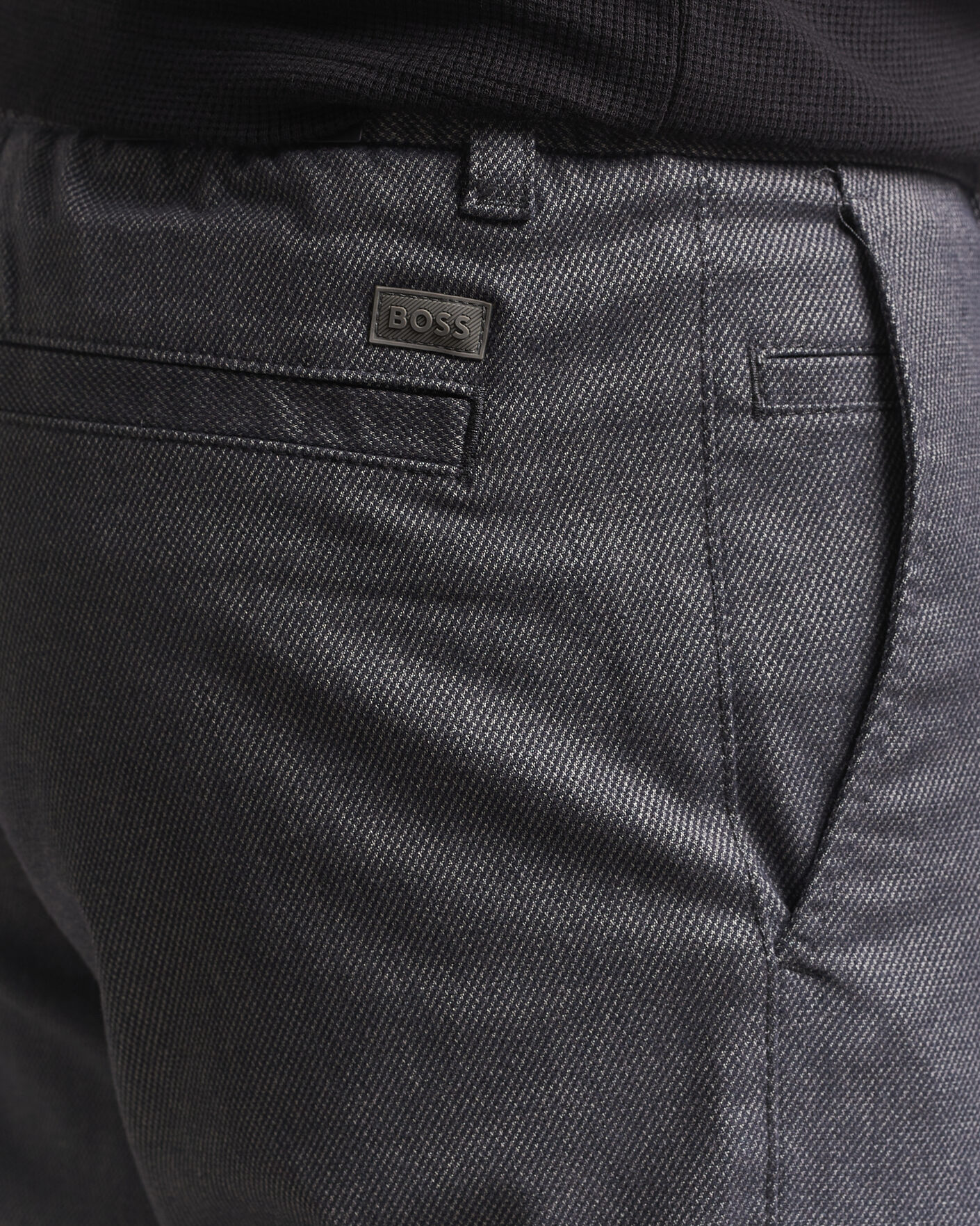 Herre | Bukser | BOSS ORANGE | Tapered Fit Drawstring Chino Dark Grey