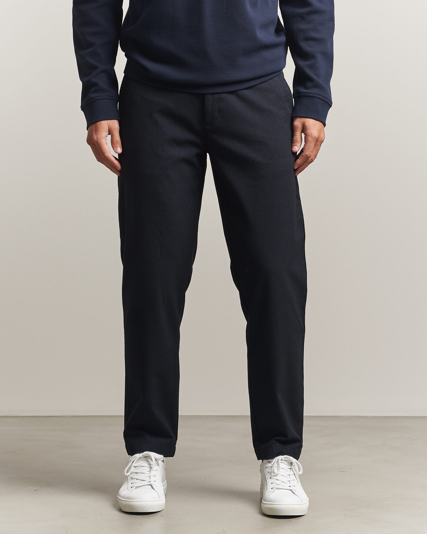 Herre | Bukser | BOSS ORANGE | Tapered Fit Drawstring Chino Dark Blue