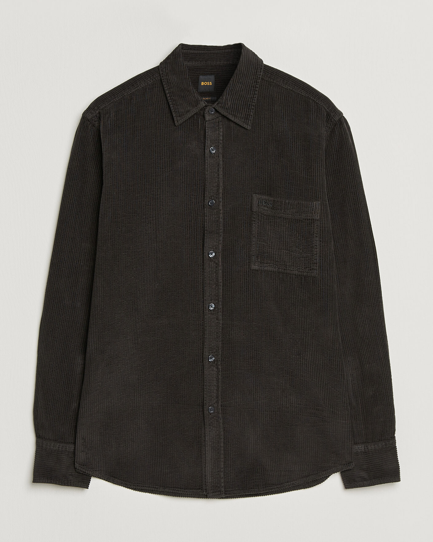 Herre | Skjorter | BOSS ORANGE | Relegant Corduroy Shirt Black