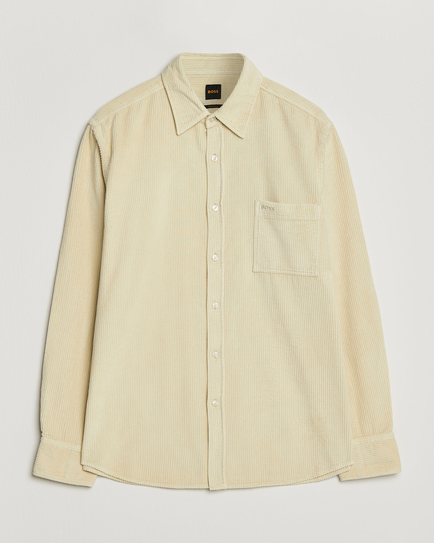 Herre | Skjorter | BOSS ORANGE | Relegant Corduroy Shirt Light Beige