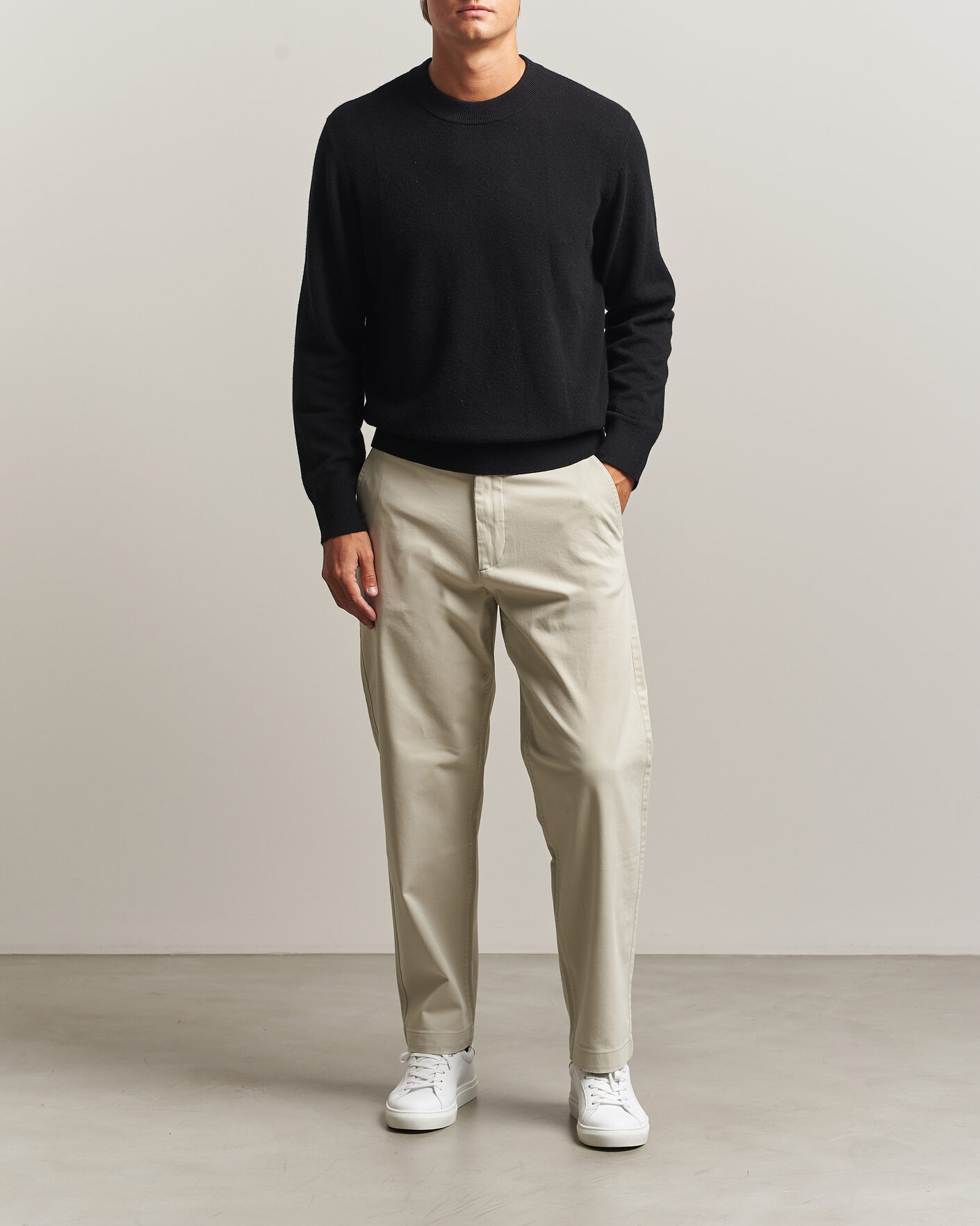 Herre | Bukser | BOSS ORANGE | Cotton Chino Light Beige