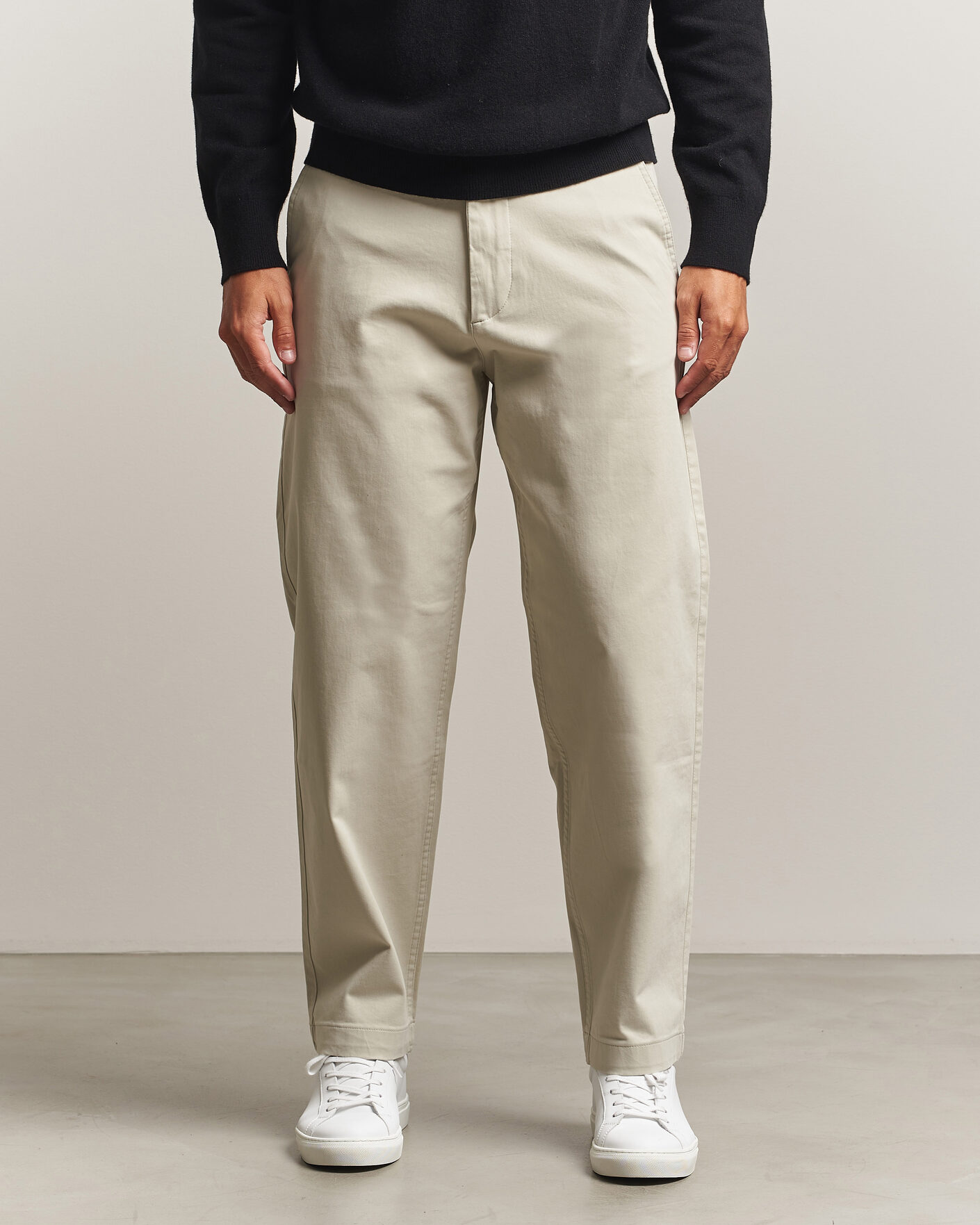 Herre | Bukser | BOSS ORANGE | Cotton Chino Light Beige