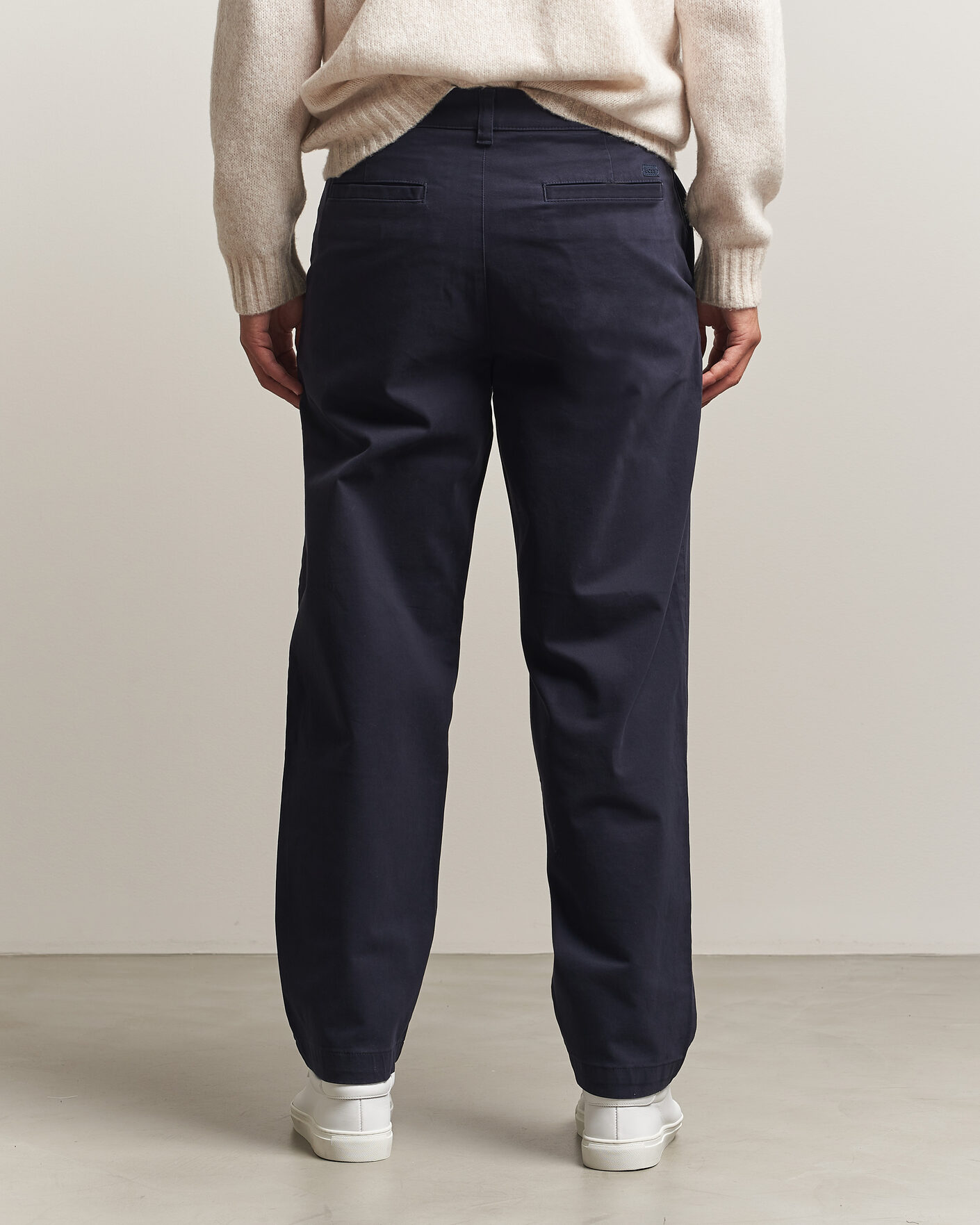 Herre | Bukser | BOSS ORANGE | Cotton Chino Dark Blue