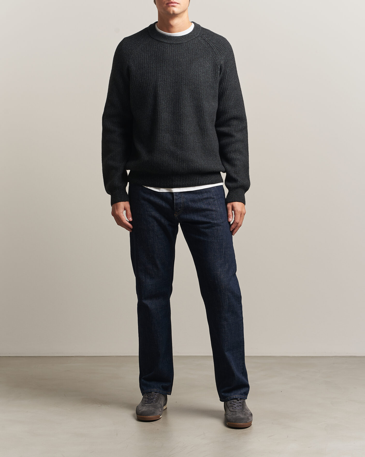 Herre | Trøjer | BOSS ORANGE | Kepler Wool Knitted Sweater Black