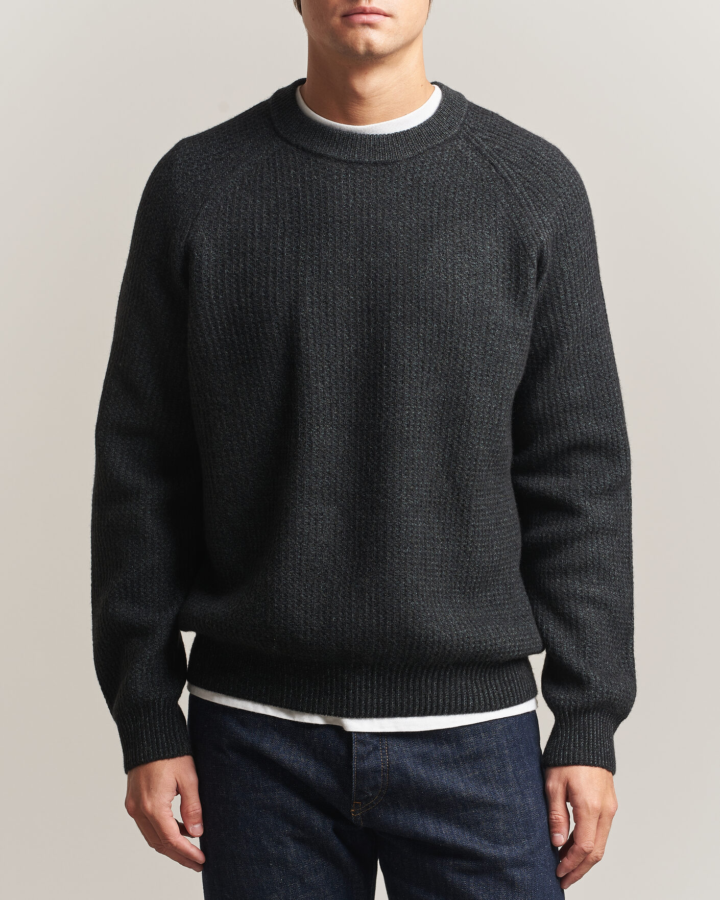 Herre | Trøjer | BOSS ORANGE | Kepler Wool Knitted Sweater Black