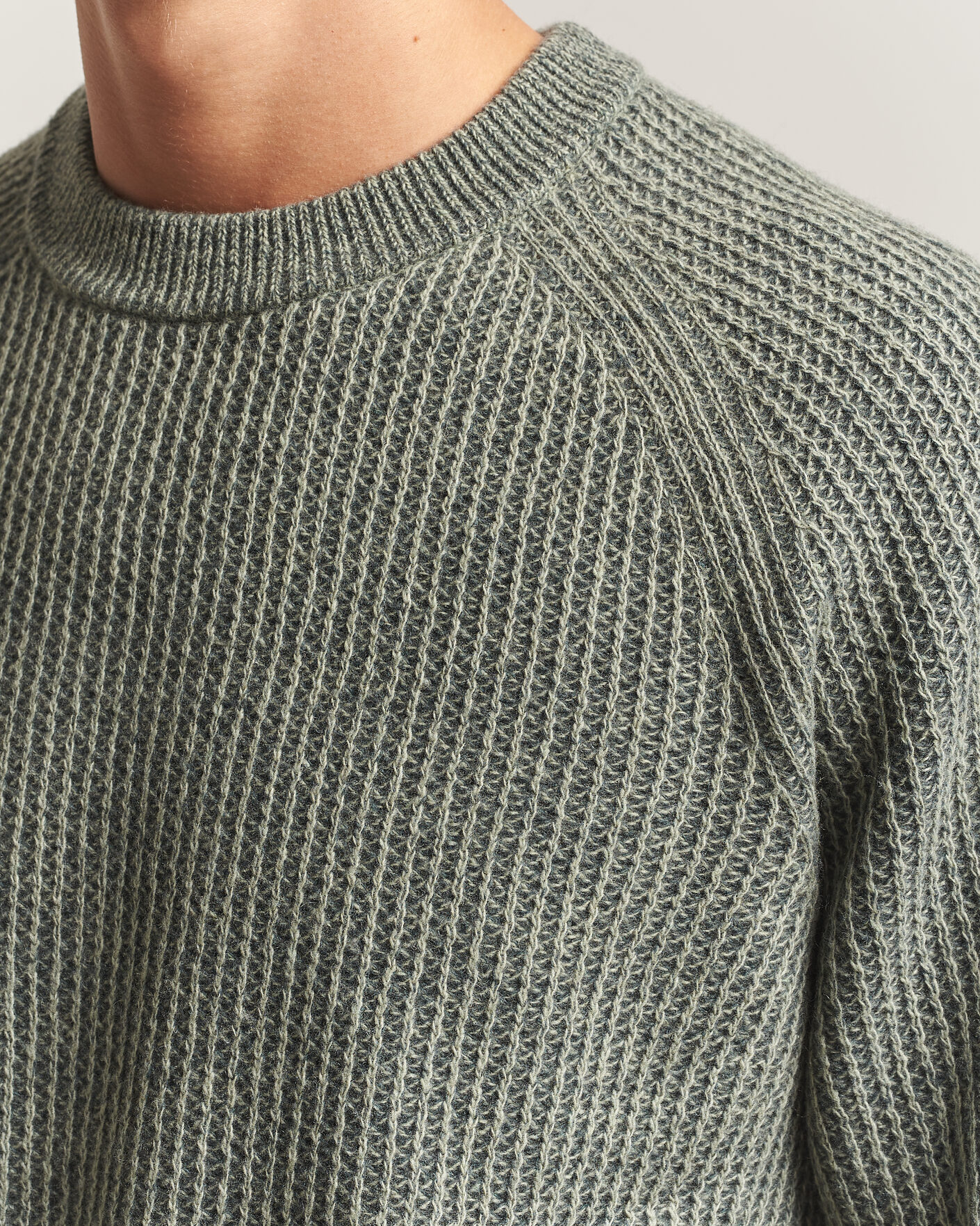 Herre | Trøjer | BOSS ORANGE | Kepler Wool Knitted Sweater Open Green