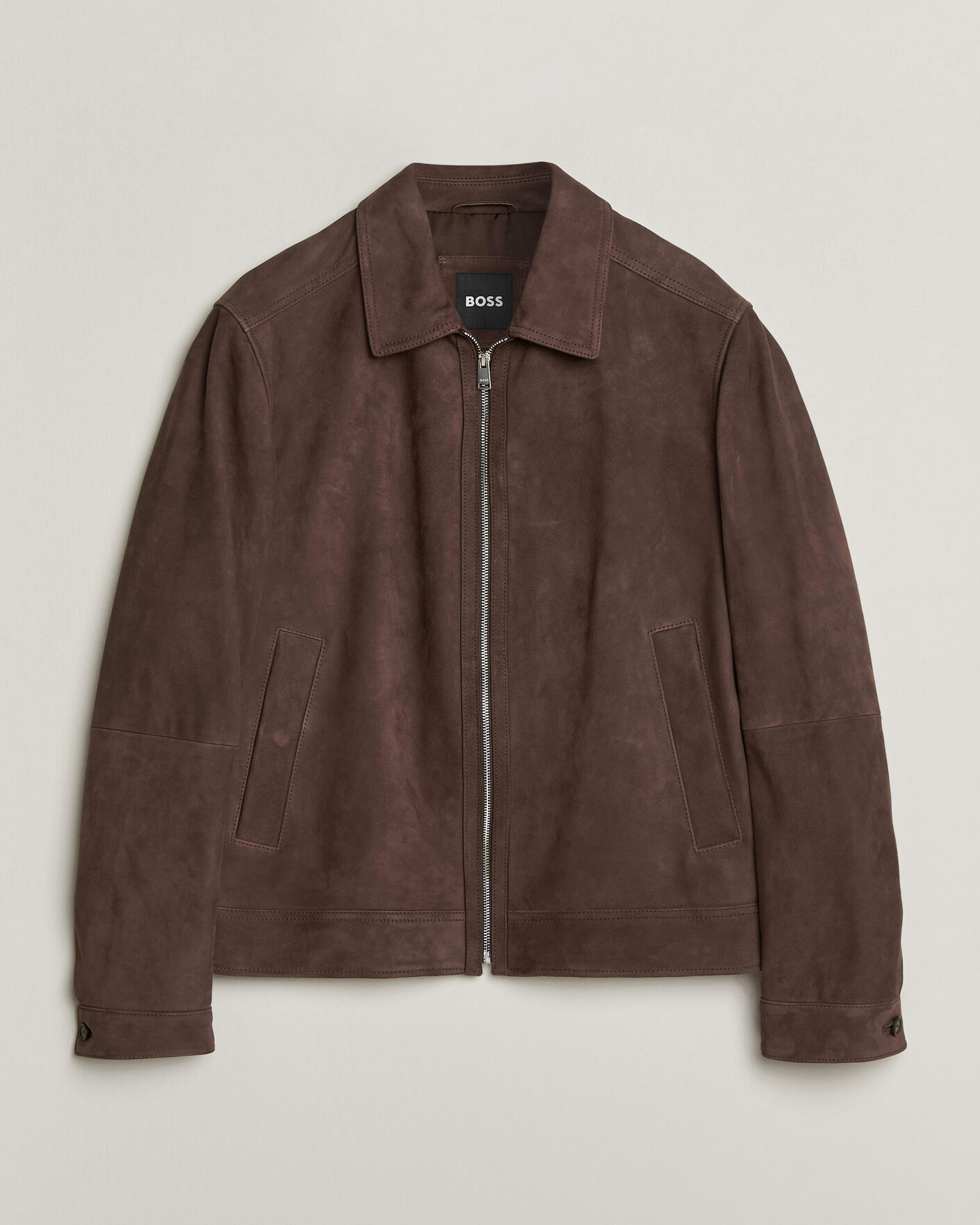 Herre | Jakker | BOSS BLACK | Malbano Suede Jacket Dark Brown
