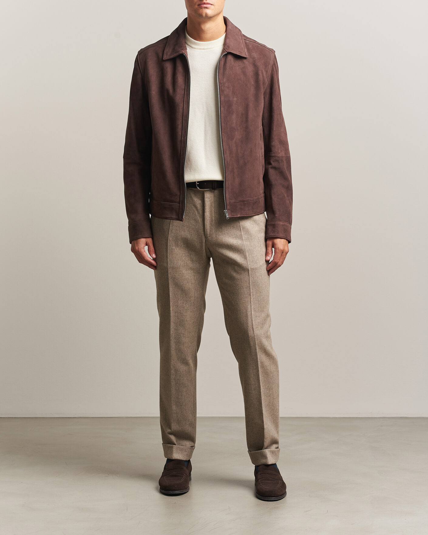 Herre | Jakker | BOSS BLACK | Malbano Suede Jacket Dark Brown
