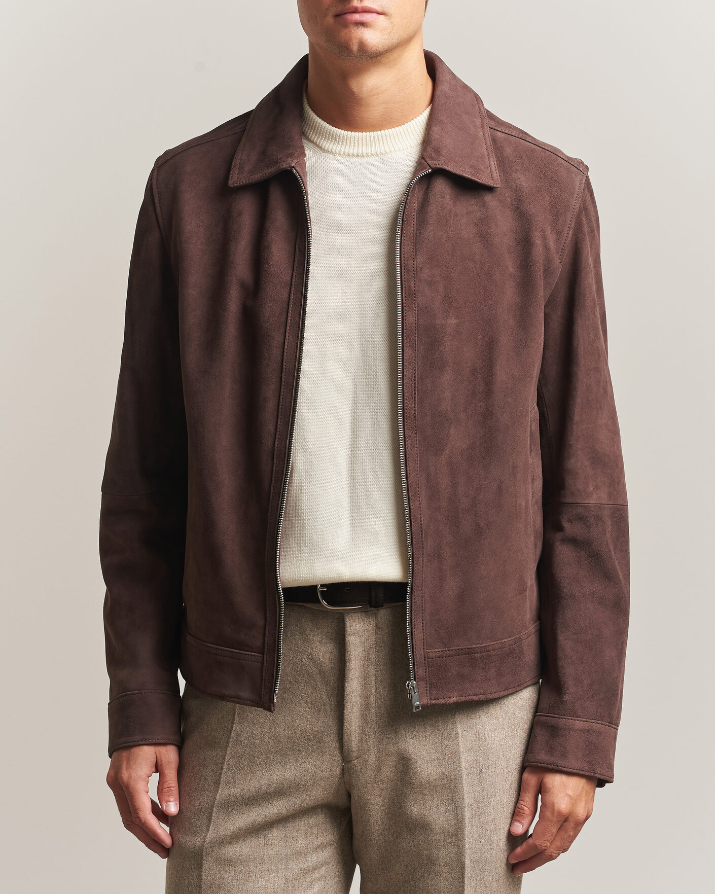 Herre | Jakker | BOSS BLACK | Malbano Suede Jacket Dark Brown