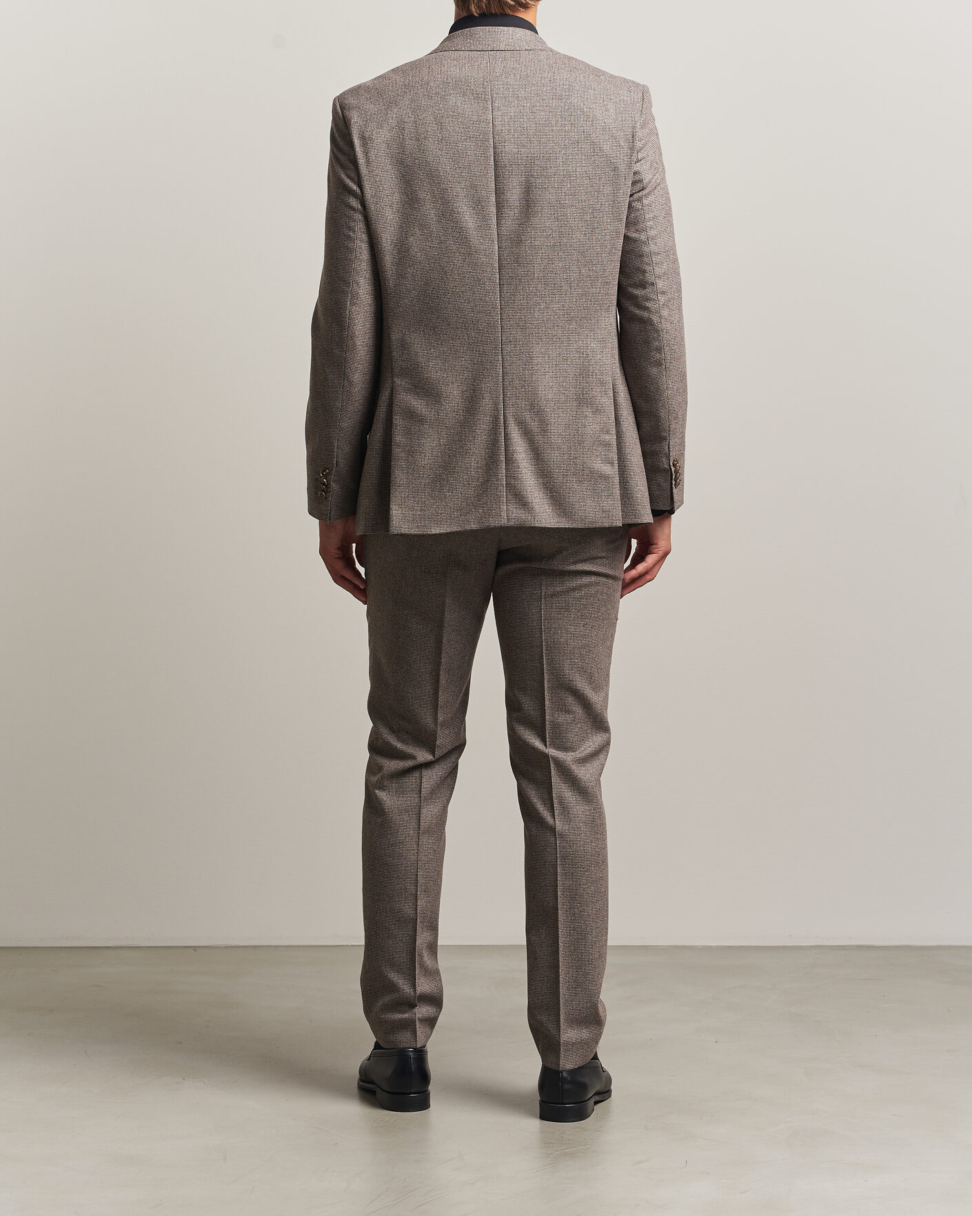 Herre | Jakkesæt | BOSS BLACK | Huge Wool Pepita Suit Dark Brown