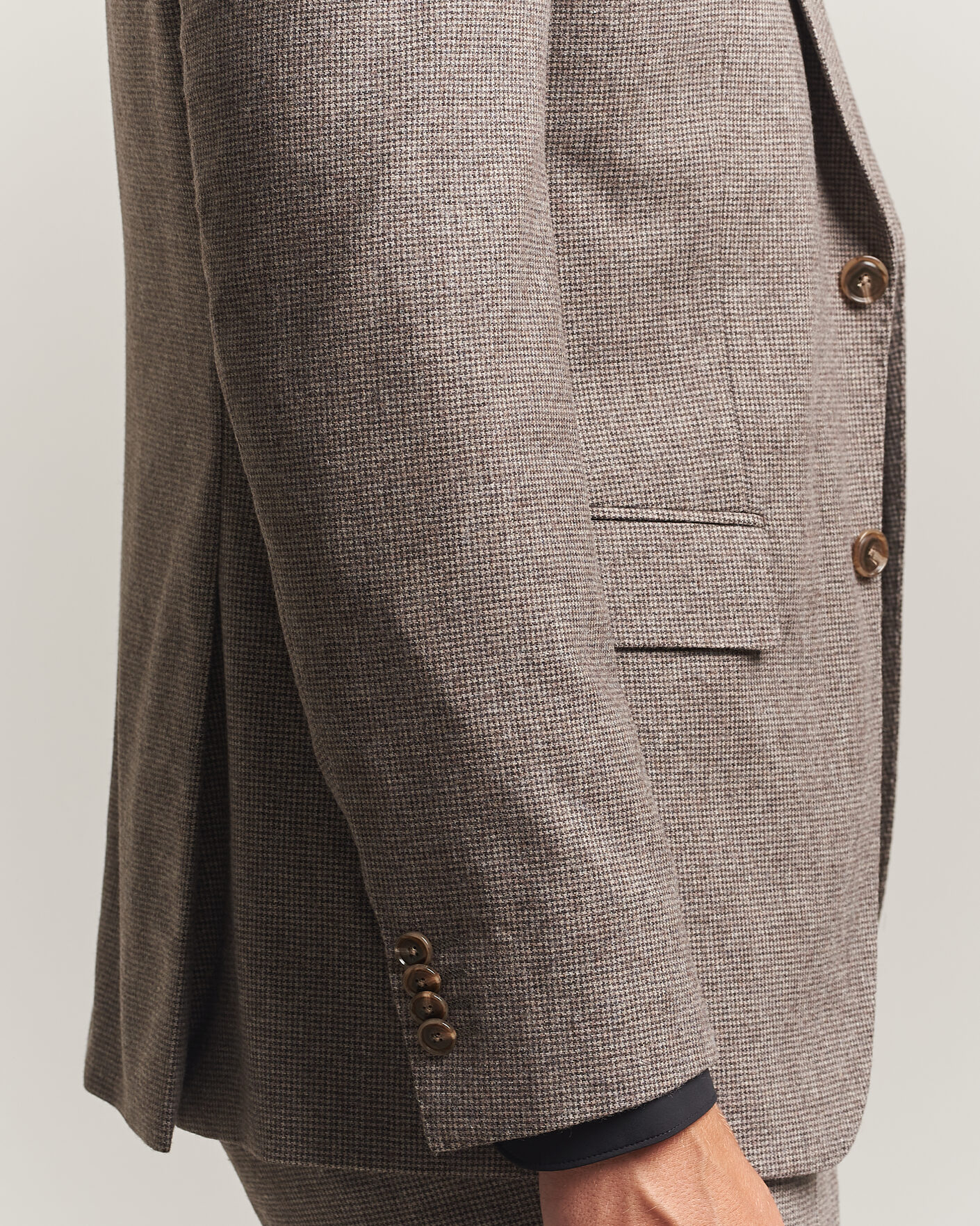 Herre | Jakkesæt | BOSS BLACK | Huge Wool Pepita Suit Dark Brown