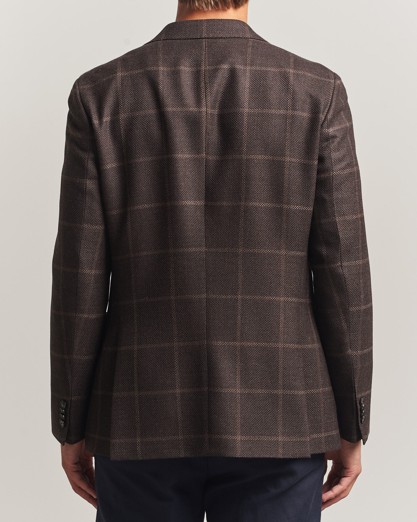 Herre | Blazere & jakker | BOSS BLACK | Hutson Checked Wool Blazer Dark Brown