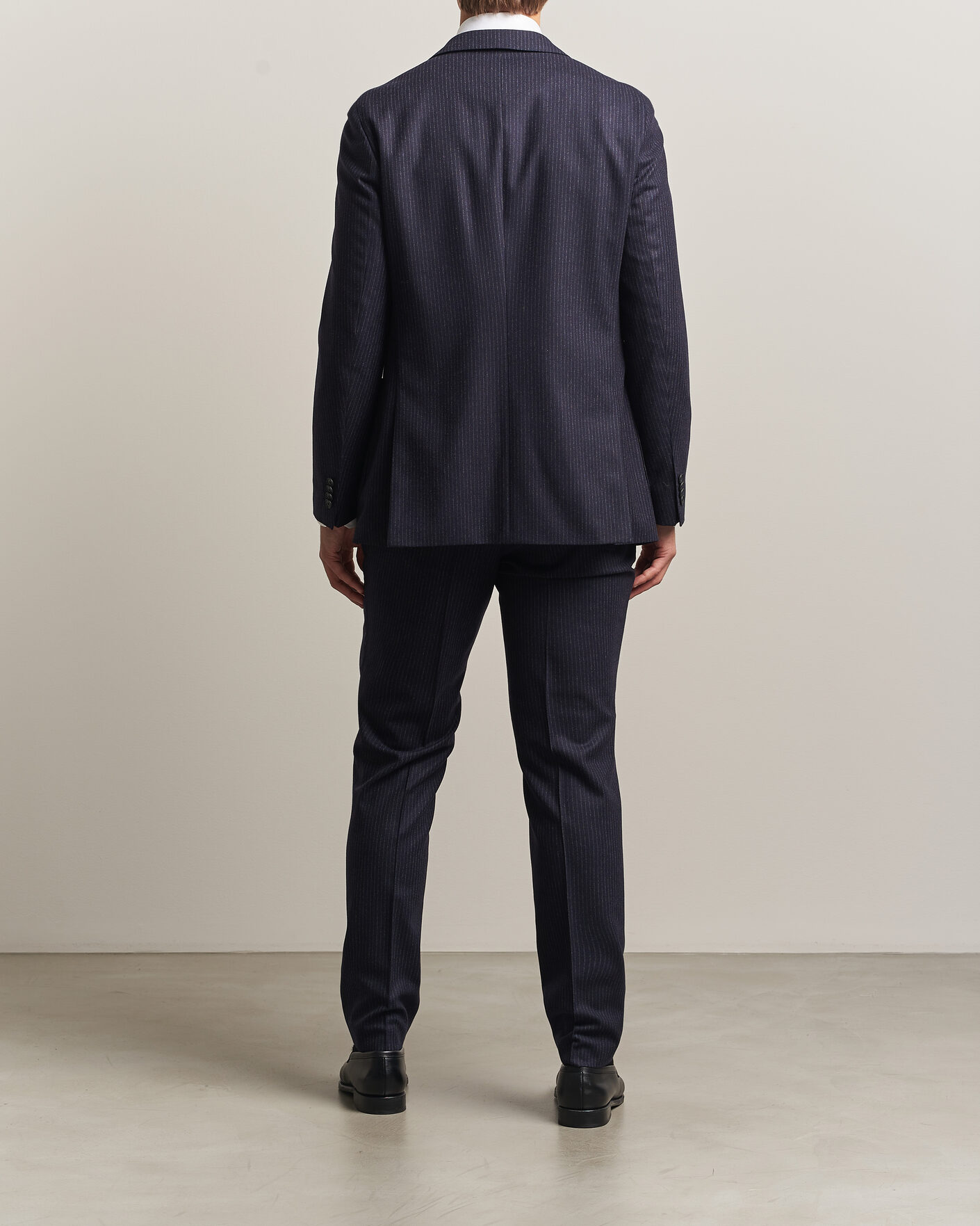 Herre | Jakkesæt | BOSS BLACK | Huge Wool Pinstriped Suit Dark Blue