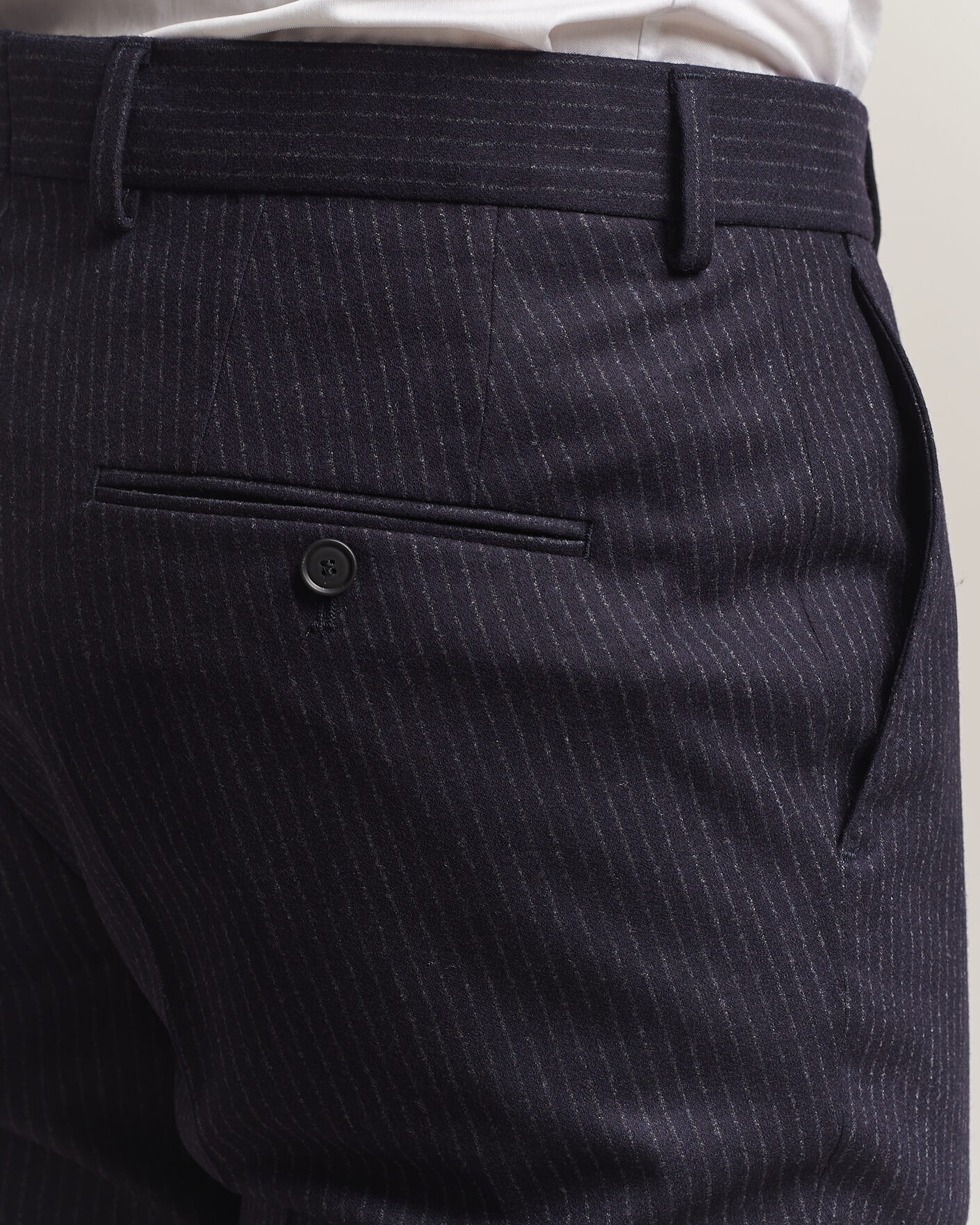 Herre | Jakkesæt | BOSS BLACK | Huge Wool Pinstriped Suit Dark Blue